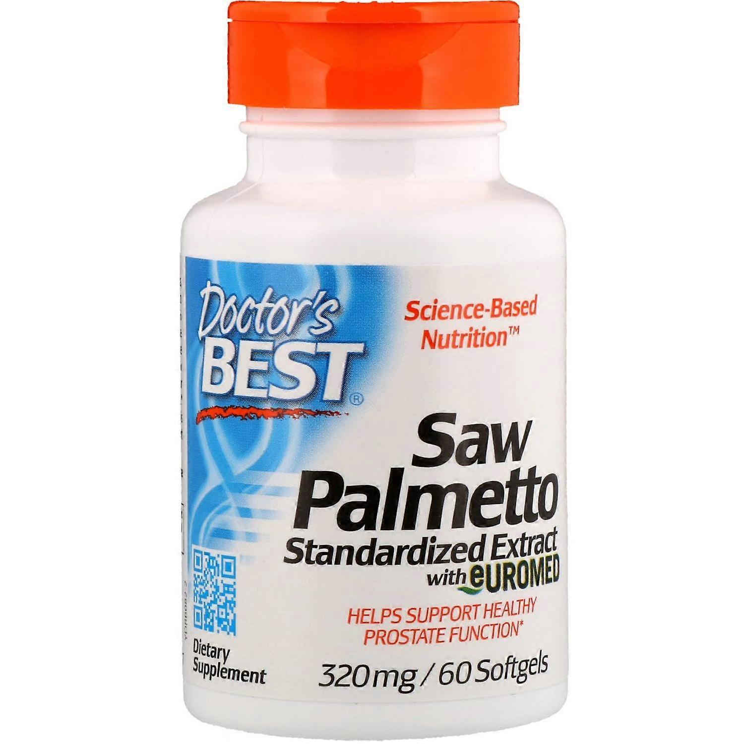 Doctor's Best, المنشار بالميتو, استخراج موحد مع Euromed, 320 ملغ, 60 Softg