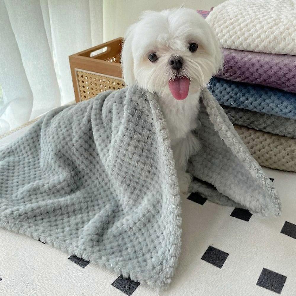 Washable Dog Blanket Solid Color Cat Bed Blanket Soft Pet Blanket Pet
