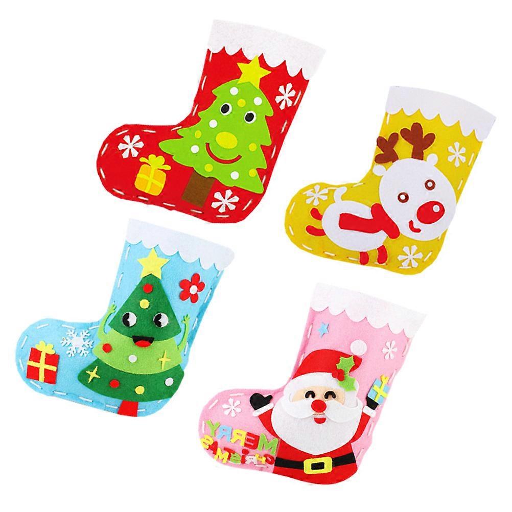 Handmade Stocking Christmas Decoration for 4Pcs Material Kit
