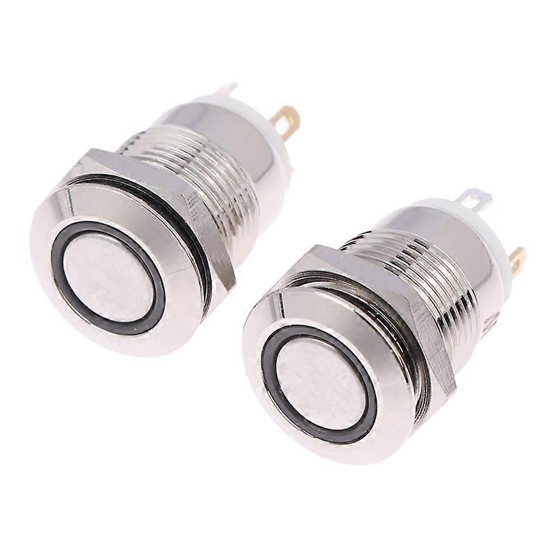 Round Shape 16mm IP67 Metal Push Button Switch Waterproof Self-reset Momentary Locking Latching NO High / Flat / Momentary
