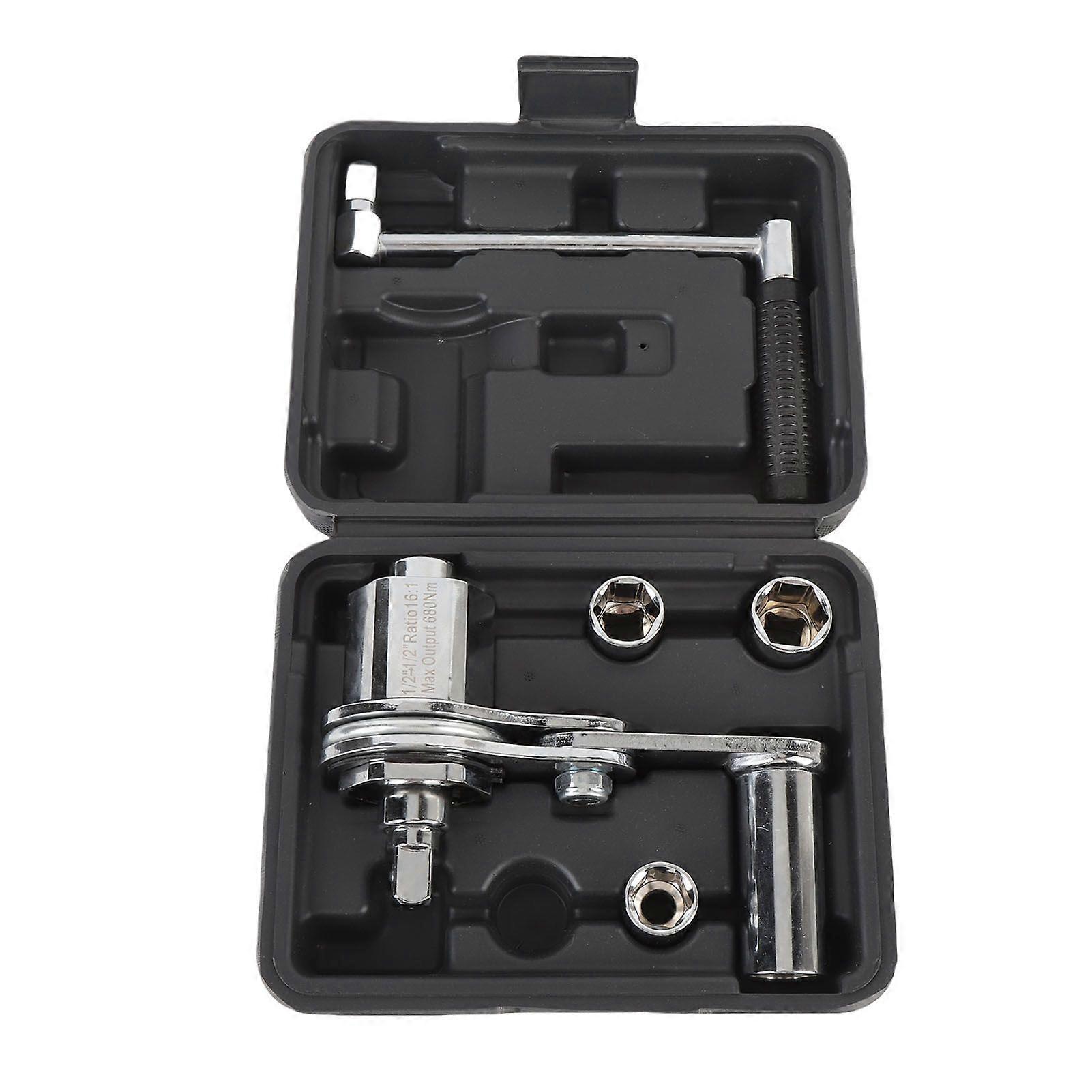 Torsion Multiplier Wrench 1/2 Drive with 17mm 19mm 21mm Sockets Labor Saving Lug Nut Remover for Car Tire Changing NO.8898