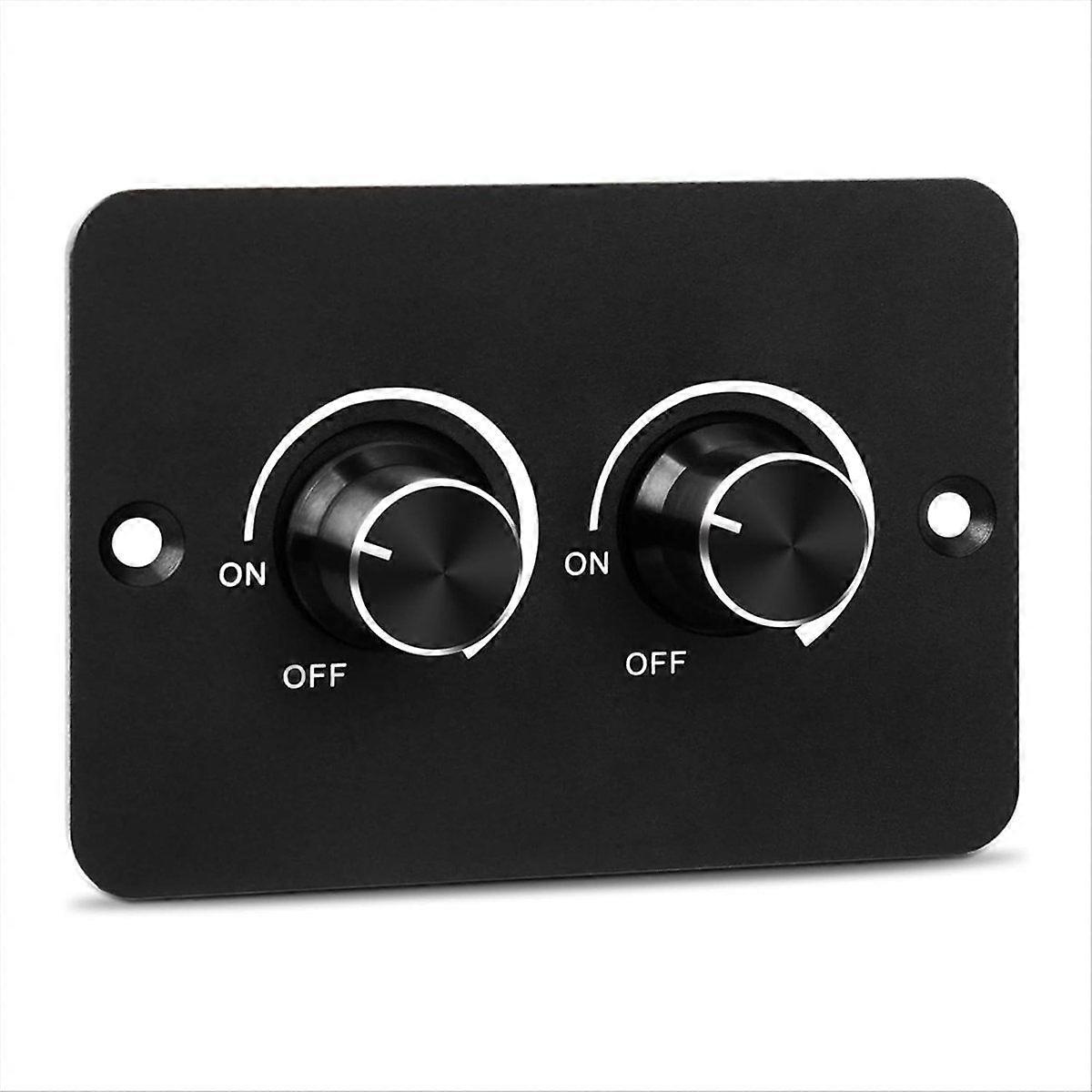 DC 12V RV LED Dimmer Switch, 2 Gang PWM RV LED Dimmer, for Travel Trailers, Marine, Van, Trucks