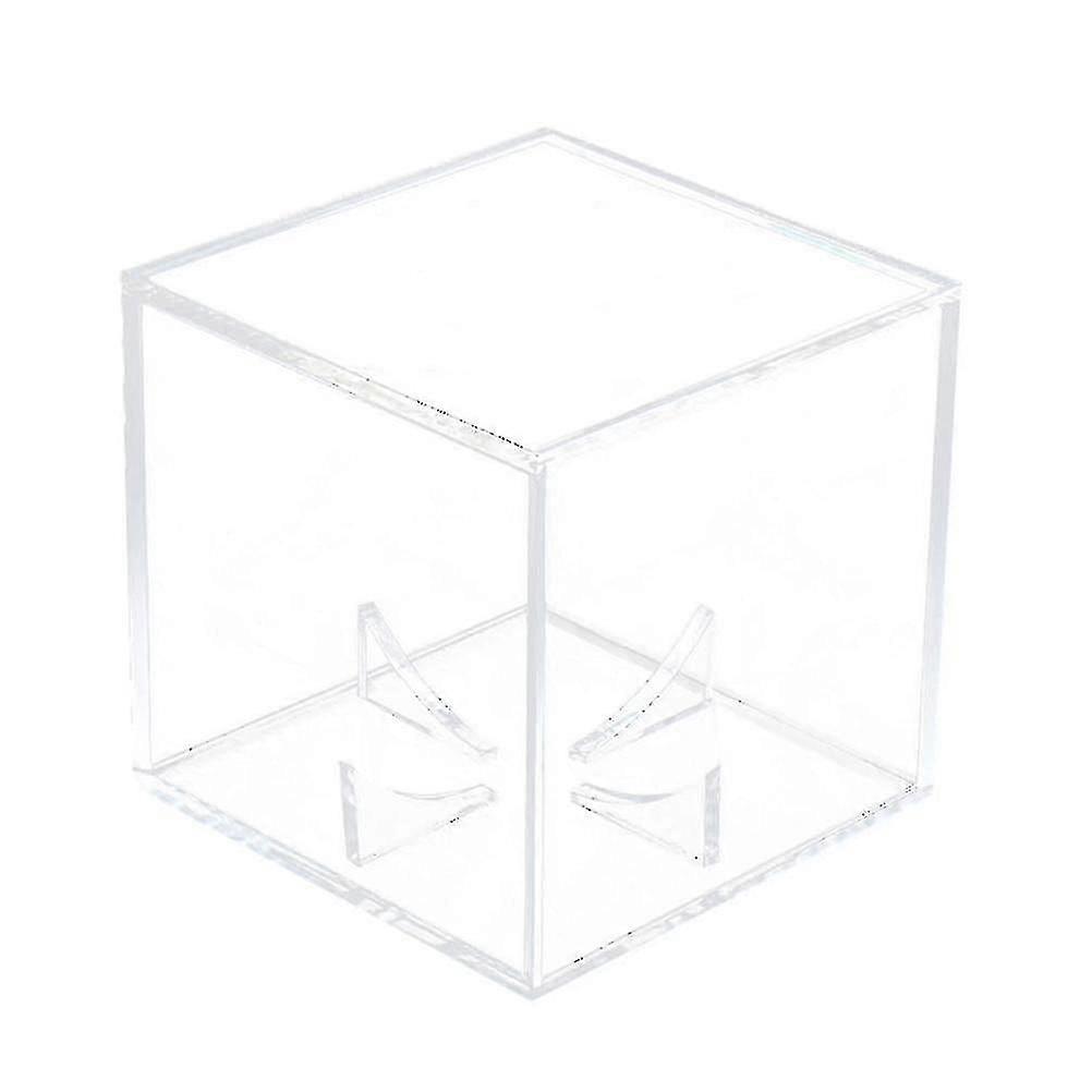1 pc מקרה כדור טניס שקוף מרובע אקריליק תצוגה בייסבול מחזיק תיבת אחסון מחזיק עבור שחקן אוהד Z