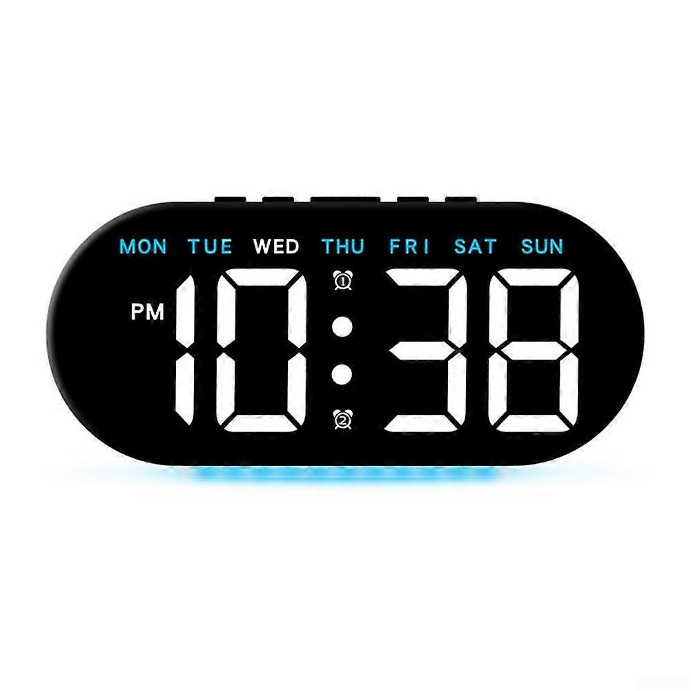 USB Powered Digital Alarm Clock With Time And Temperature Display Model B 4 Brightness Levels