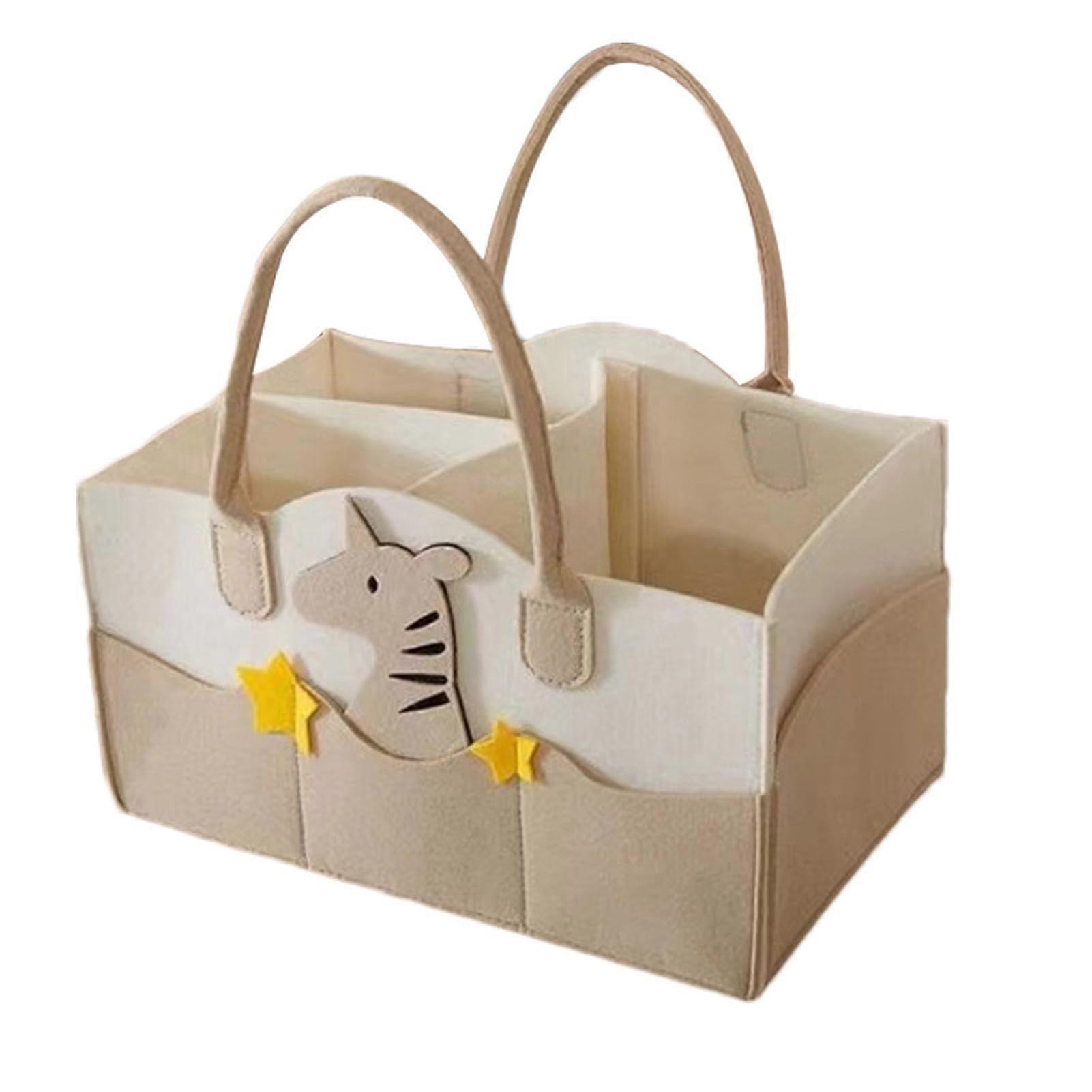 Diaper Bag Divided Compartments For Organized Travel Multi Function Baby Tote With Deer Pattern