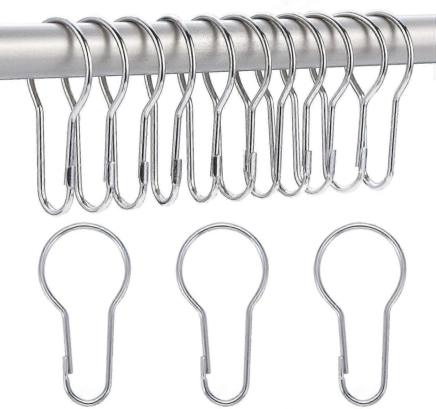 40 Pack Shower Curtain Rings Hanging Hooks For Sorting And Organization