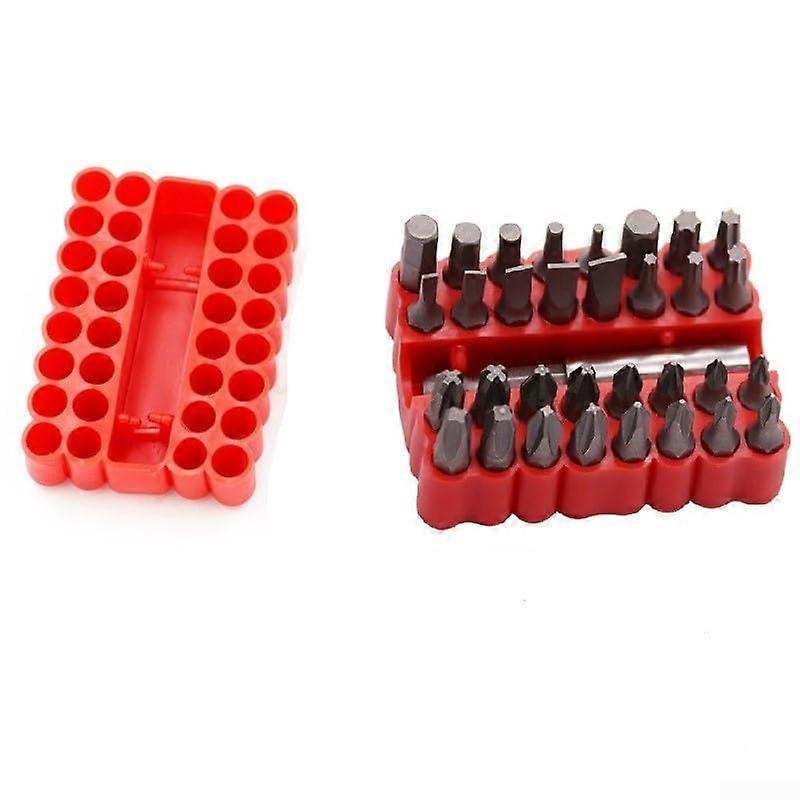 Magnetic Screwdriver Bit Set 33Piece With Extension Holder For Repairs Solid Construction