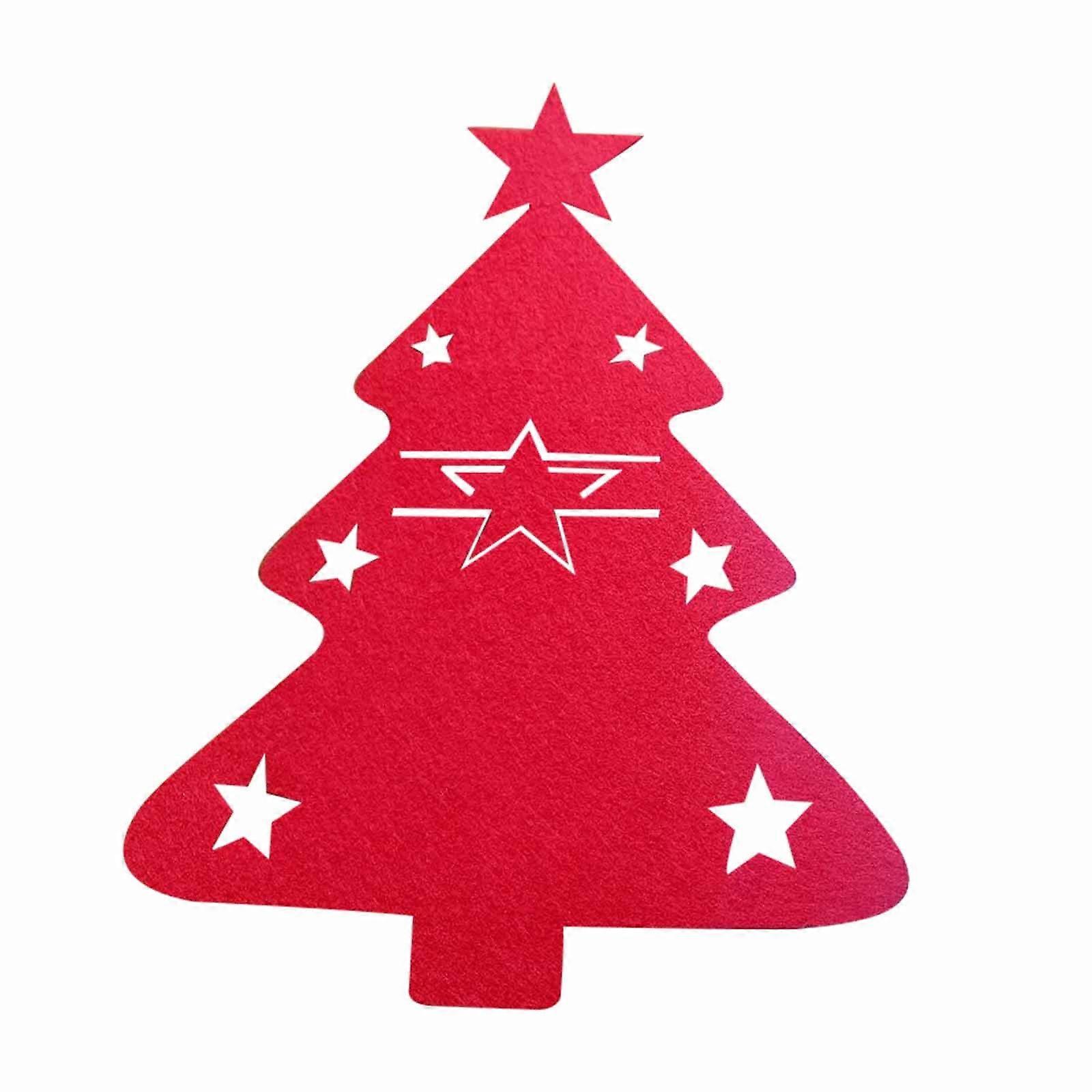 Fankiway Christmas Tree Flt Knife and fork Set Christmas Tableware Set Christmas Table Tableware Coster Storage Bag Set, Home & Kitchen Product