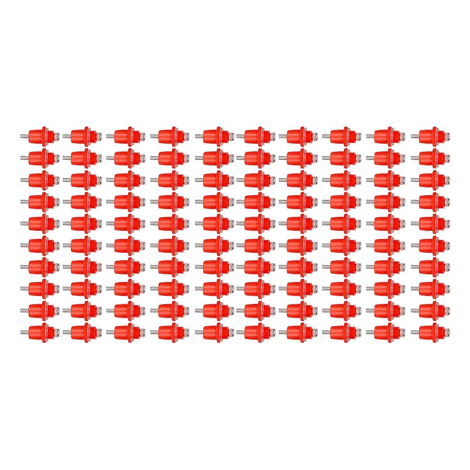 Automatic Poultry Waterer With Spring Head Durability Plastic Construction For Chicken Coops Hydrations System Multicolor