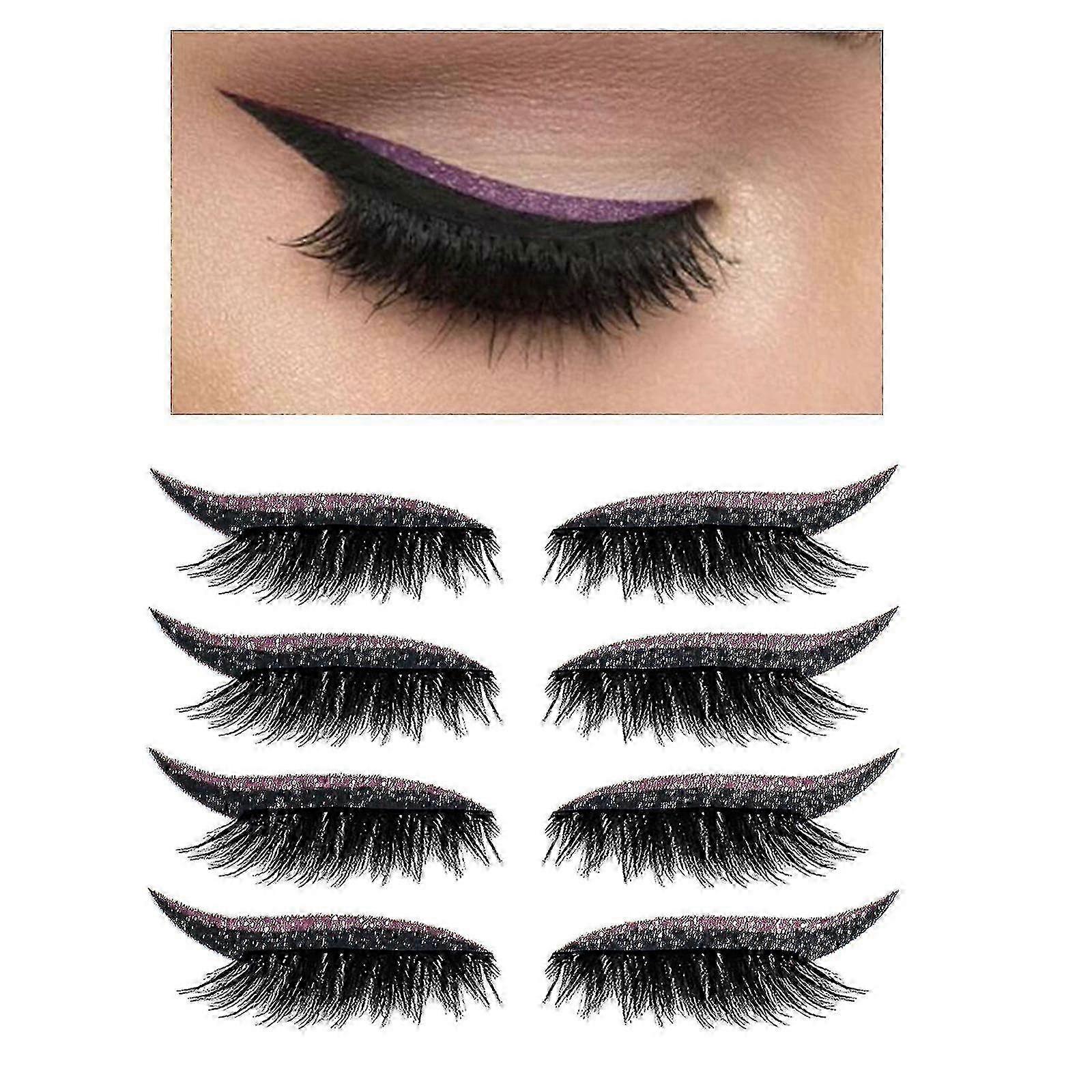 4 P Reusable Eyelash Stickers Glitte Invisible Tape Makeol