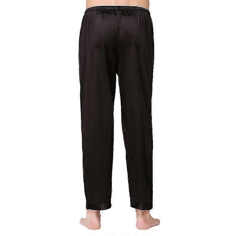 Män Satin Lång Pyjamas Bottnar Pyjamas Byxor Sleepwear Byxor