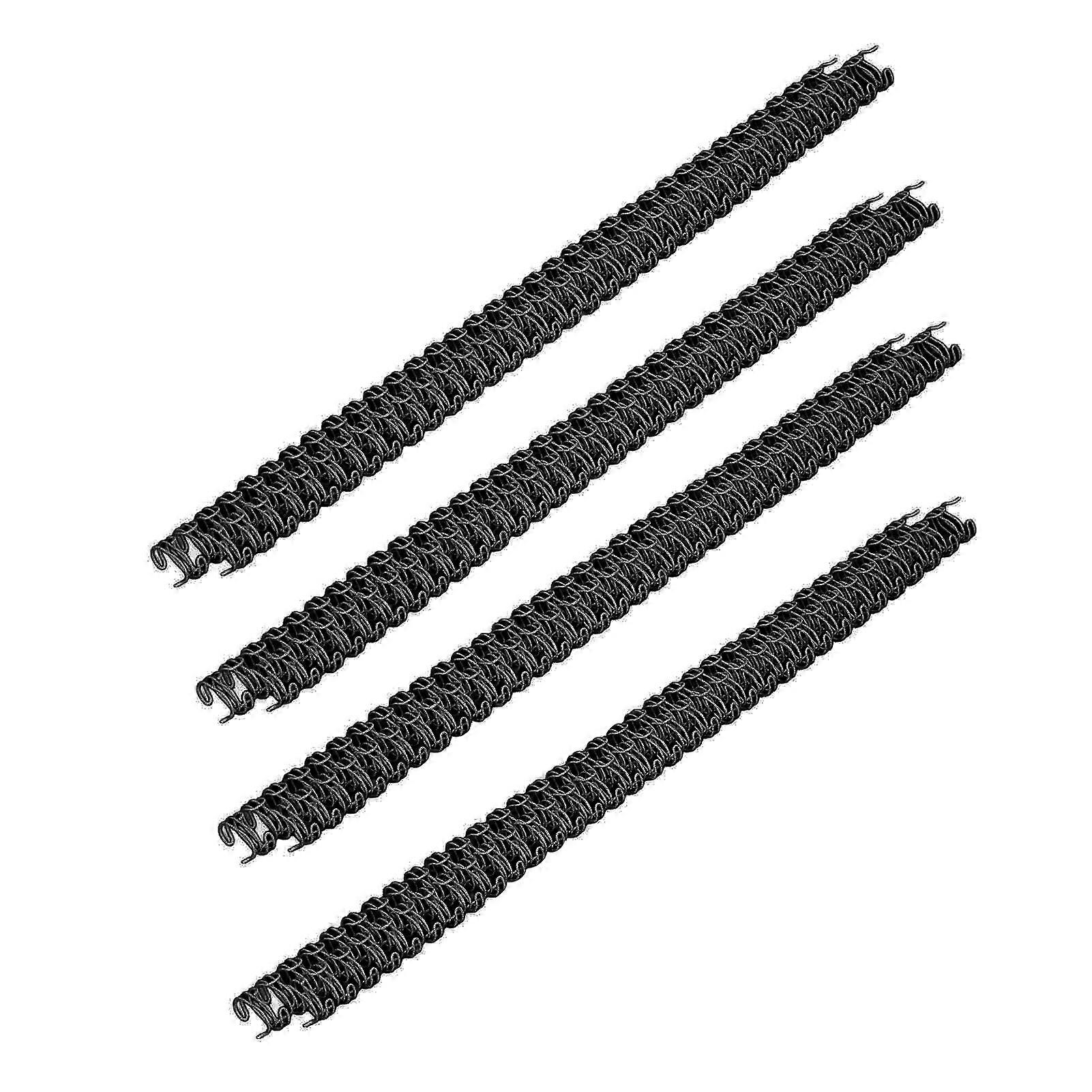 100Pcs Double Loop Wire Binding Spines 34 Teeth 3:1 Pitch 7.9mm Diameter 40 Sheet Capacity Twin Loop Spiral Binding Coil Black