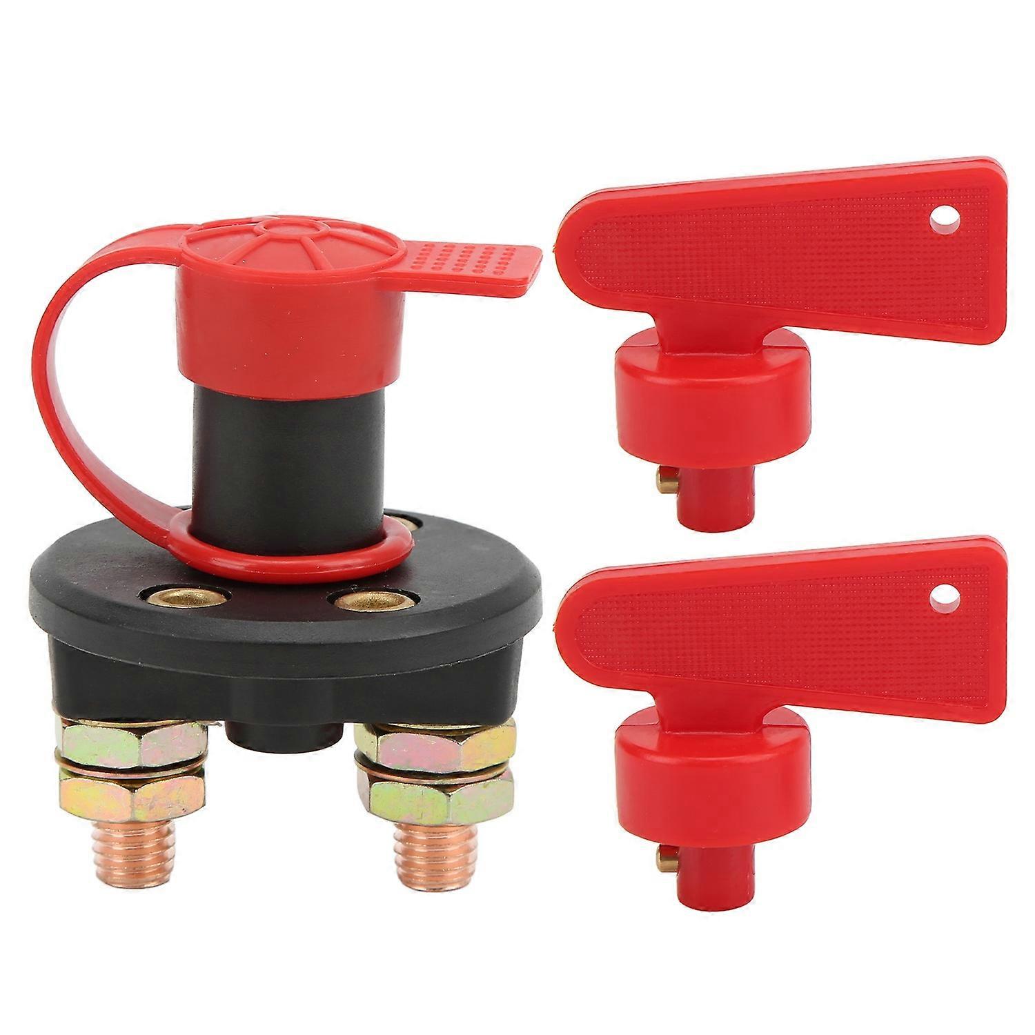 Car Battery Disconnect Switch Cut Off Power Kill Isolator Set Kit for Vehicle Boat DC 12V‑24V