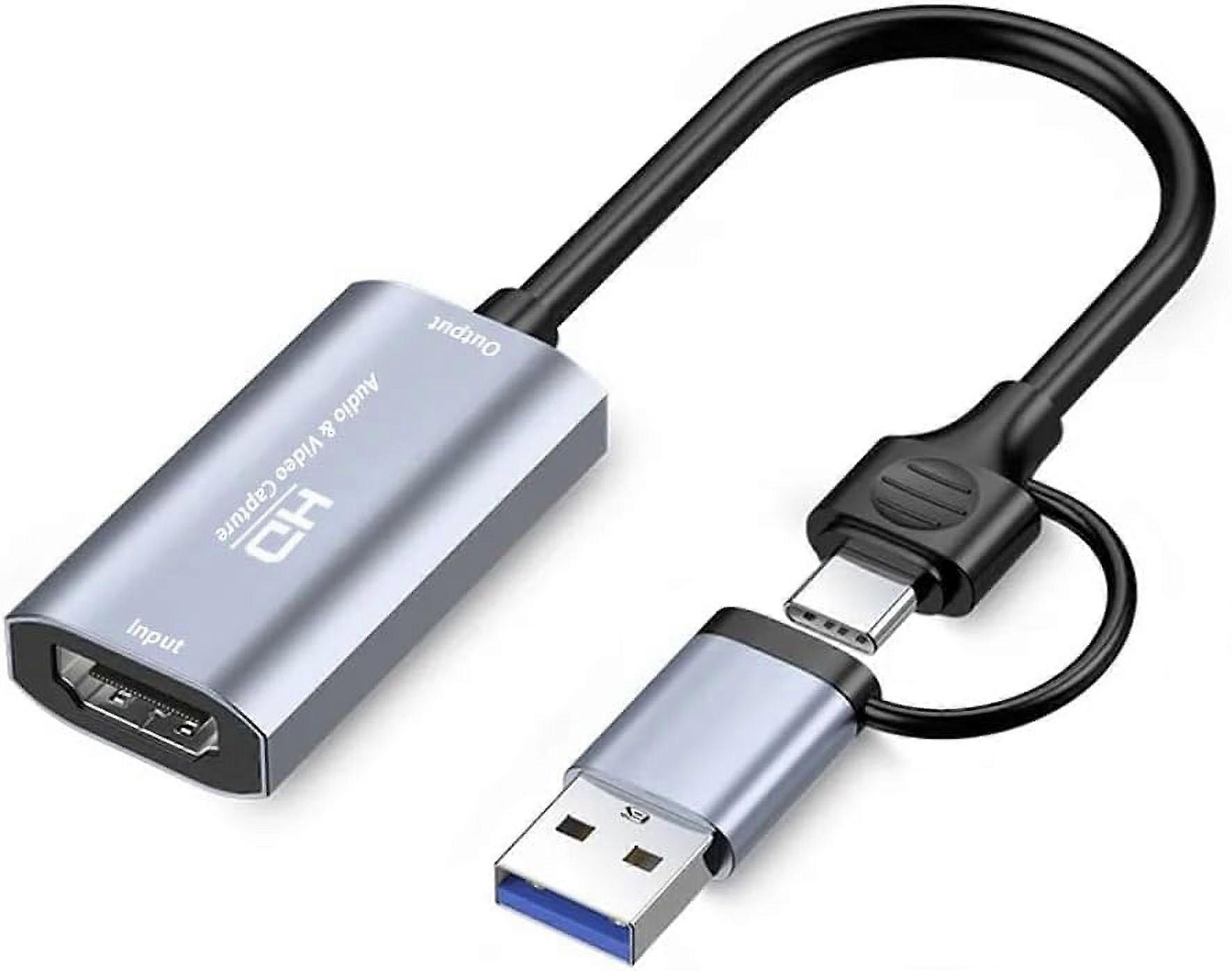 HDMI Video Capture , 2023 4K Game Capturing Recording Device, HDMI to USB 3.0/Type-C Capture
