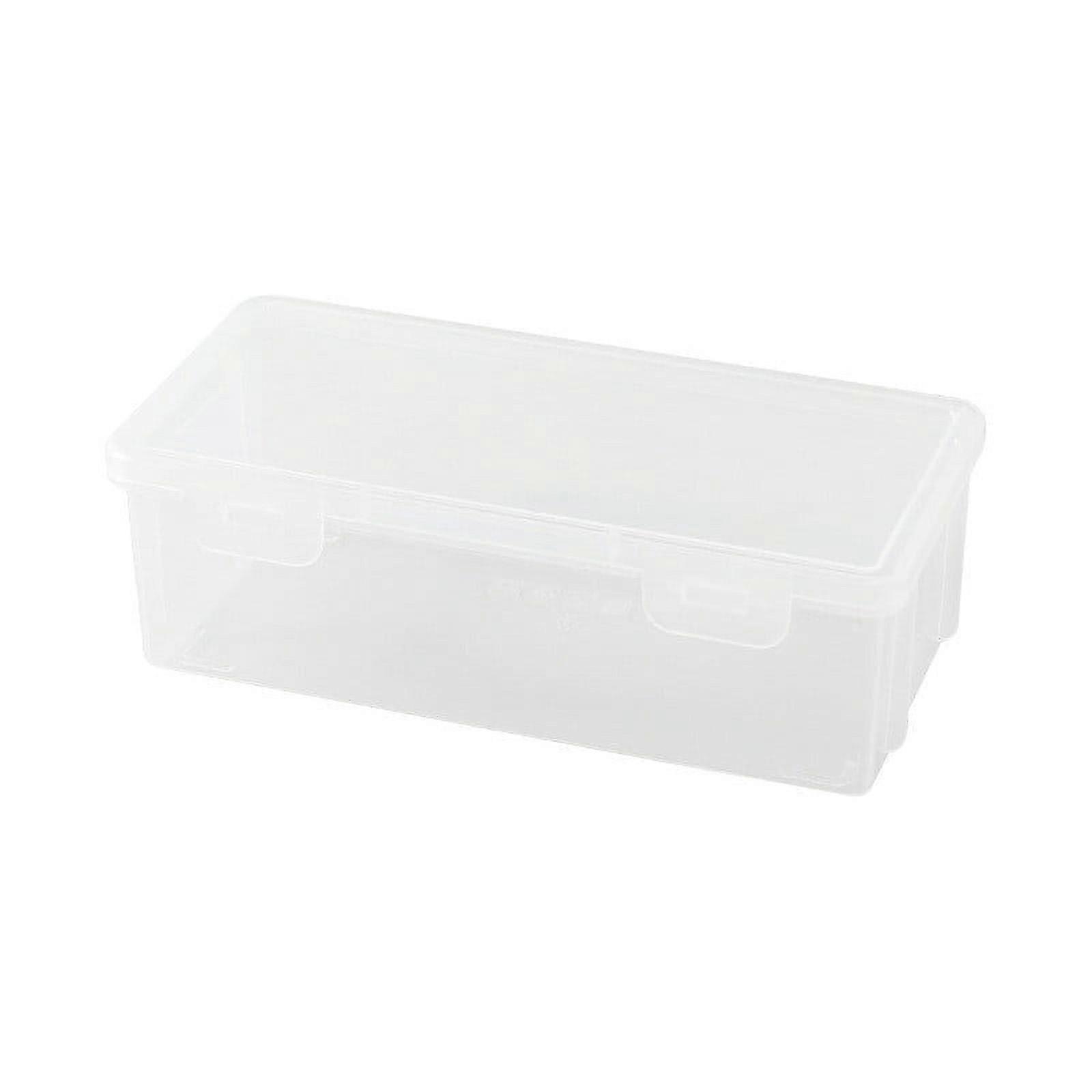 Extra Large Clear Plastic Pencil Box Stackable Office Storage Case