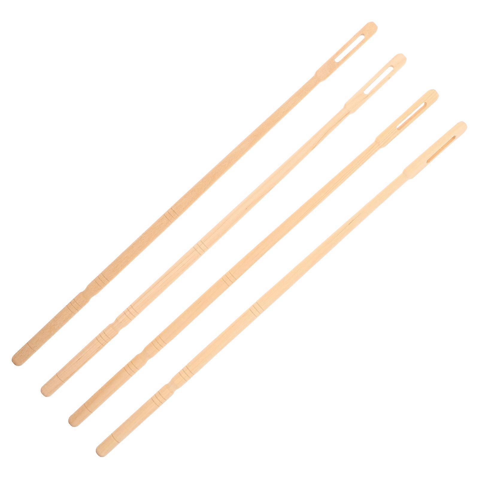 Flute Cleaner Maintenance Tool 4Pcs Rod Suitable for Musical Instruments Pre-Performance Maintenance Made of Maple Wood