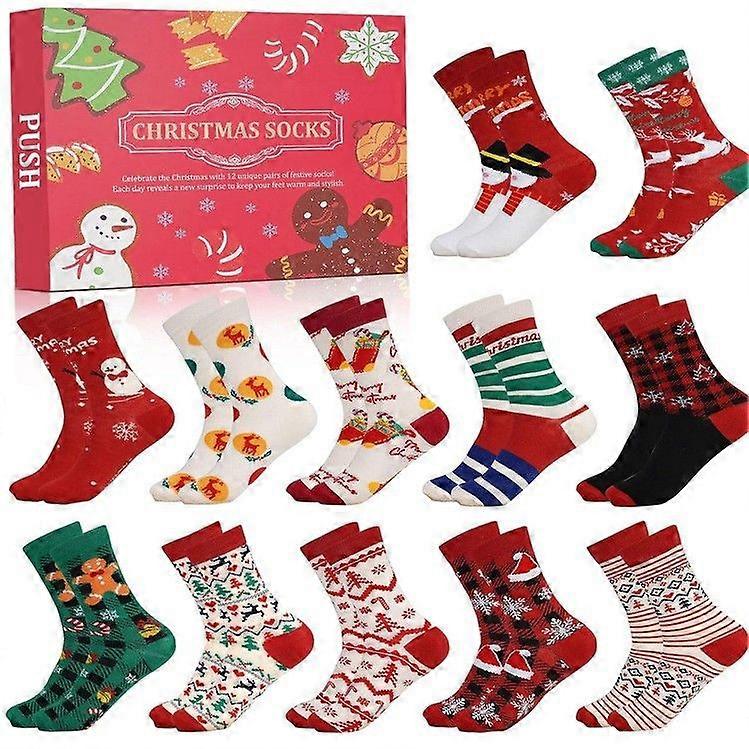 Christmas Stocking Advent Calendar - Soft and warm socks for the countdown to Christmas