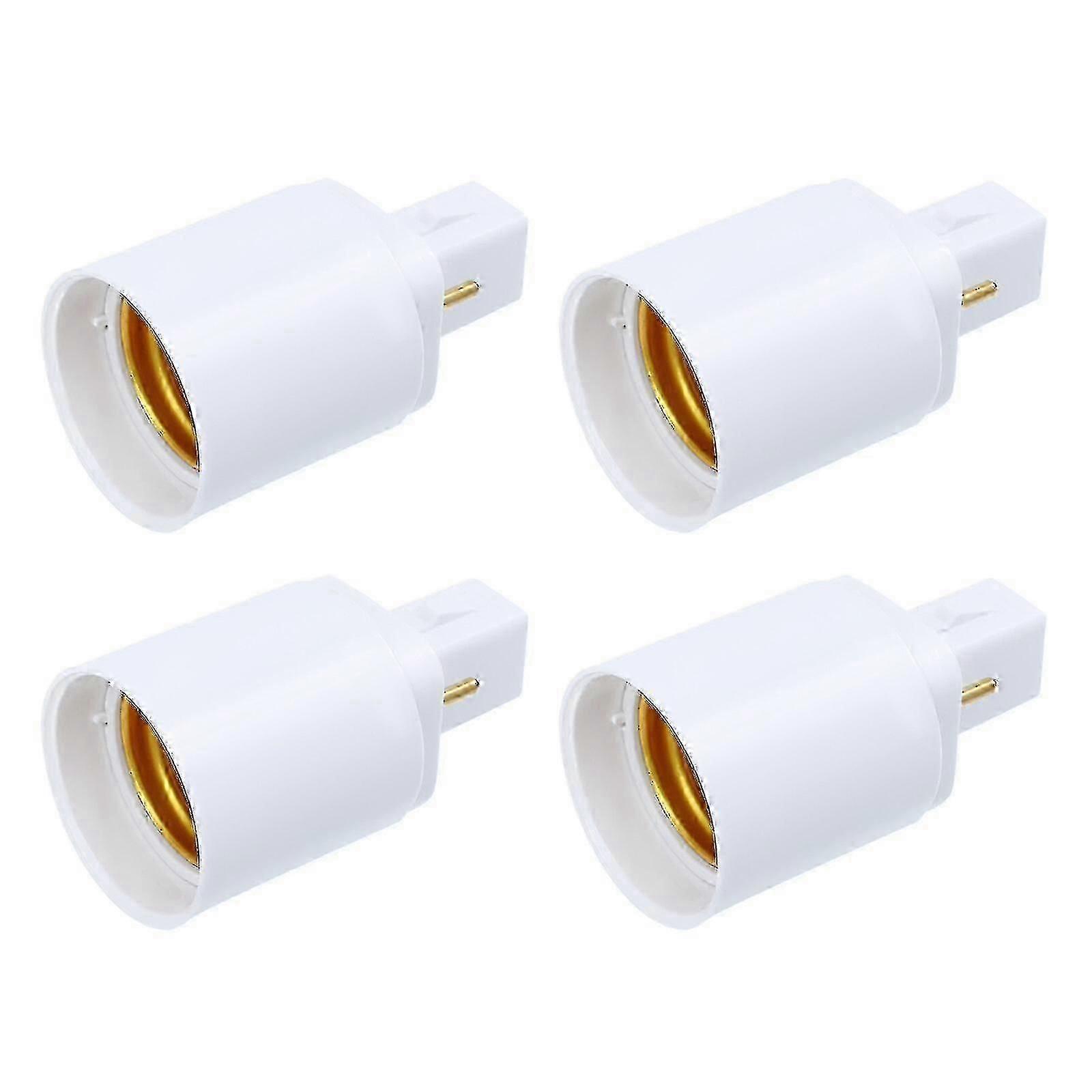 4pcs Professional G24d To E27 2 Pin Light Bulb Socket Adapter Light Holder Fast
