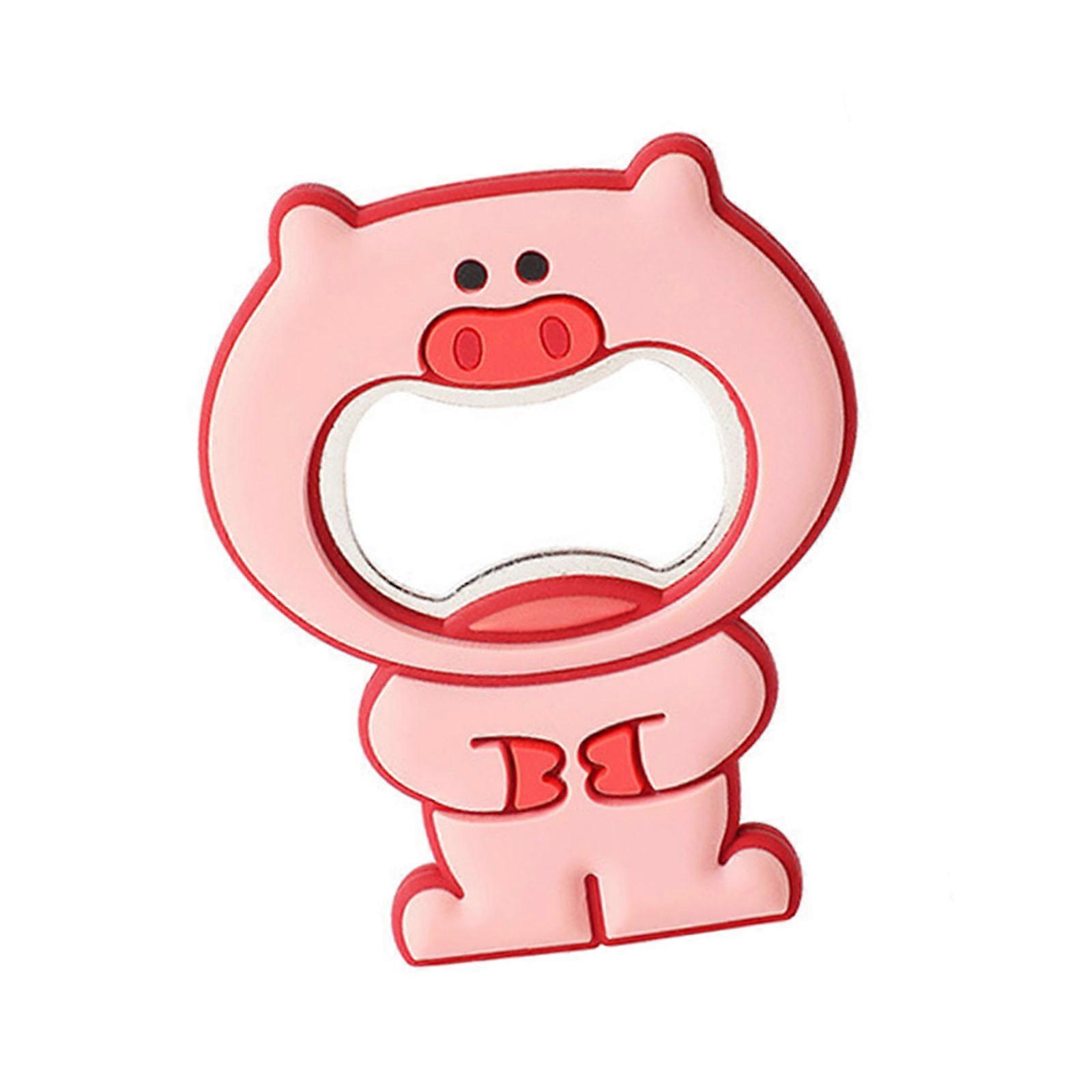 Multifunctional Animal Shape Opener For Bottles And Can Magnetic Refrigerator Organizers Soft PVC Design Multicolor