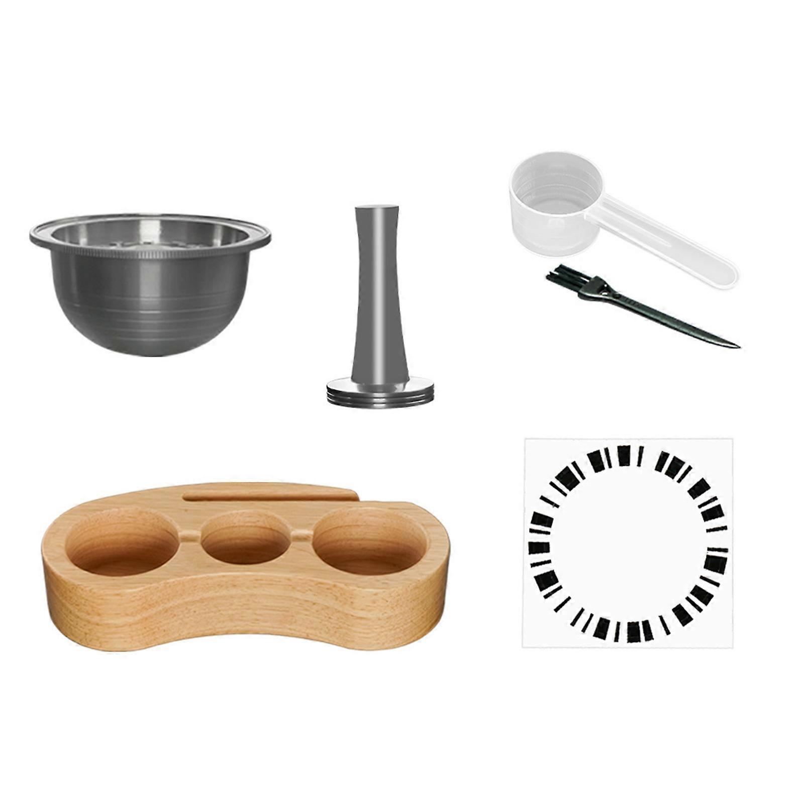 Refillable Coffee Capsules Tray and Storage Unit Coffee Machine Base Organizer Powder Tamper Suitable for Home Office Multicolor