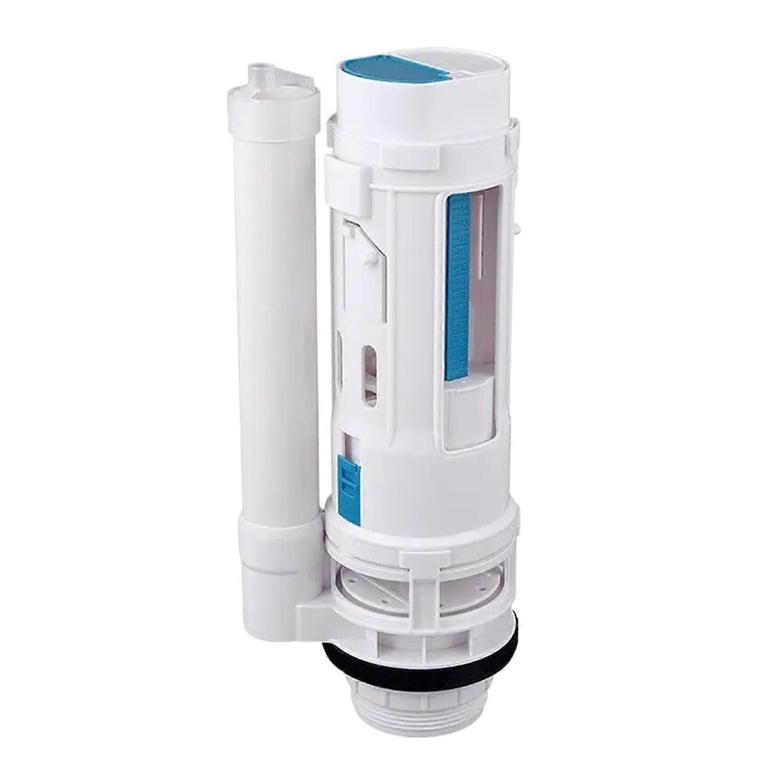Toilet Fill Valve and Flush Button  Kit for Cistern Water Tank, 2 Flush Inlet Outlet Parts, 21.5 x 6.5 cm