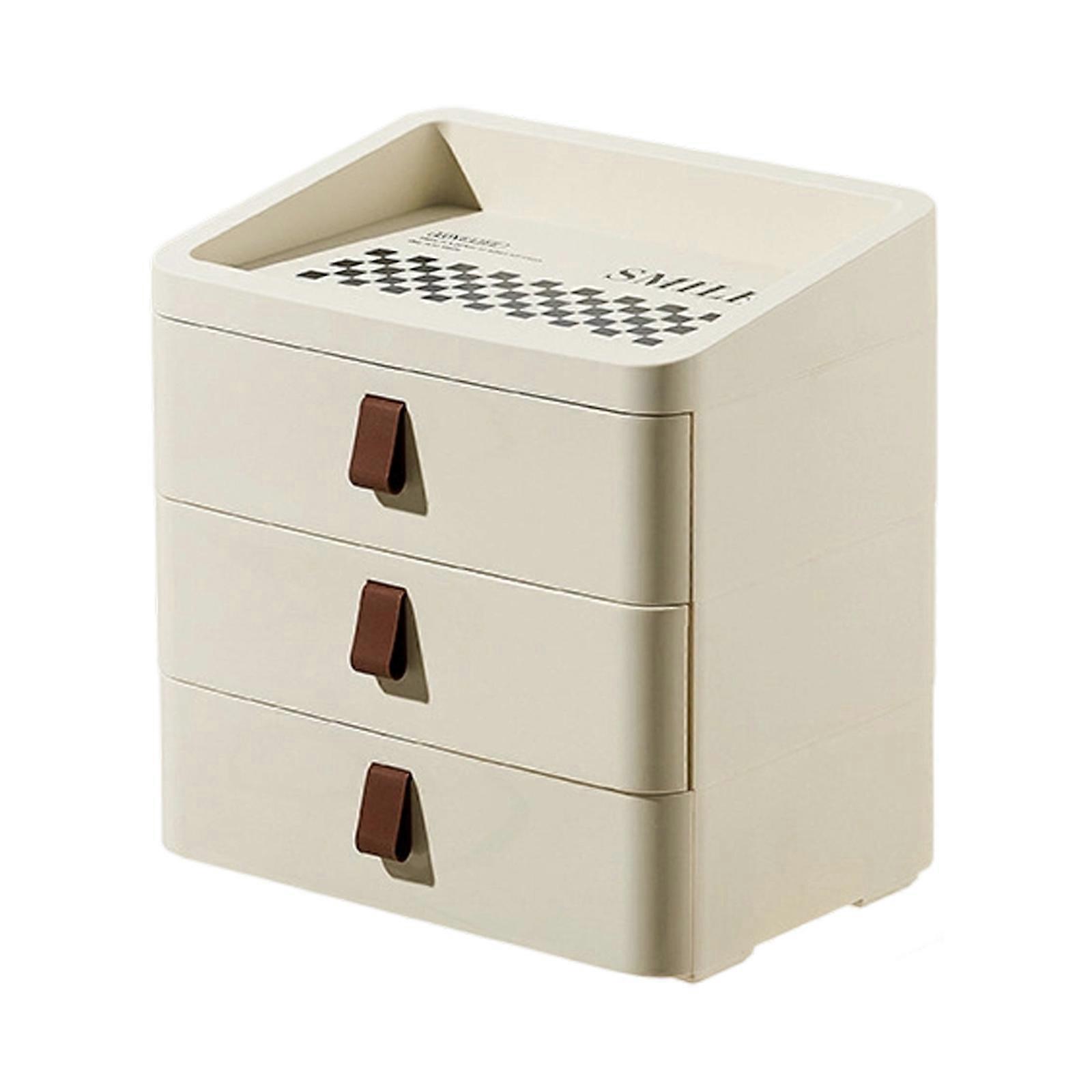 Drawer Desktop Planner Plastic Storage Box For Telecommute Student Desk Space Saving Thin Transportable Plan Multicolor