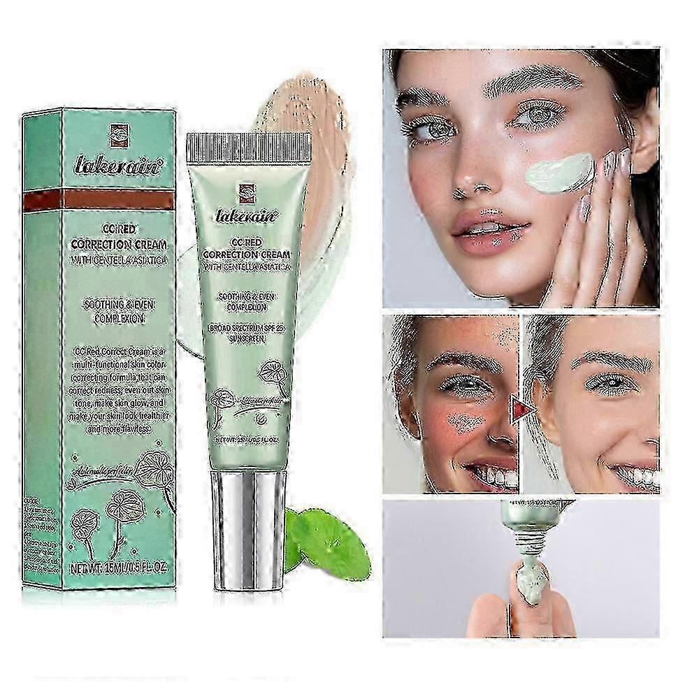 CC Red Correction Cream with Centella Asiatica, Cream against Redness with Centella Asiatica, Even Skin Tone Concealer with Soothing Effect