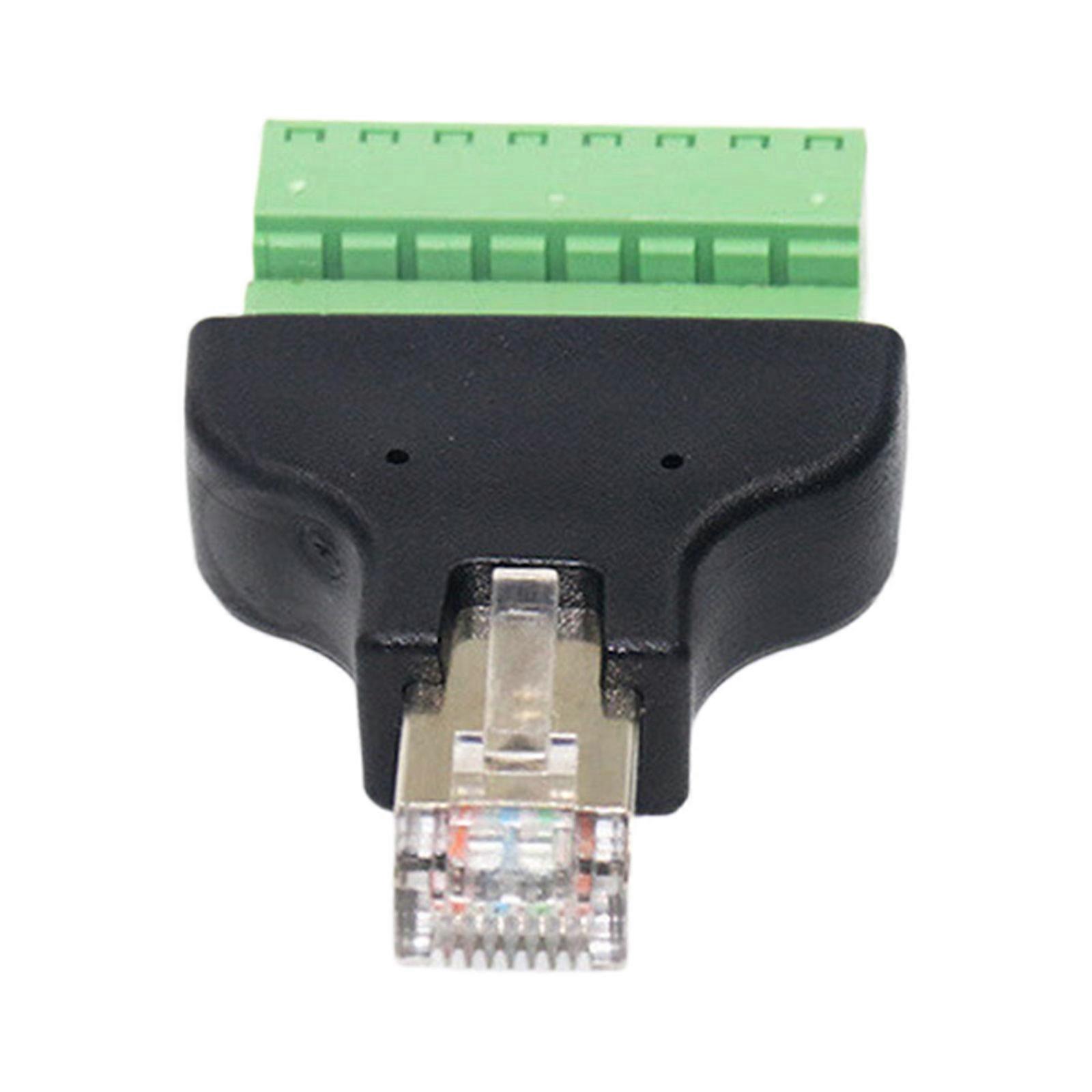 Quality RJ45 to 8PIN Screw Terminal Converter Plastic Networking Adapter Optimized Signal Integrity Not Required Welding Multicolor