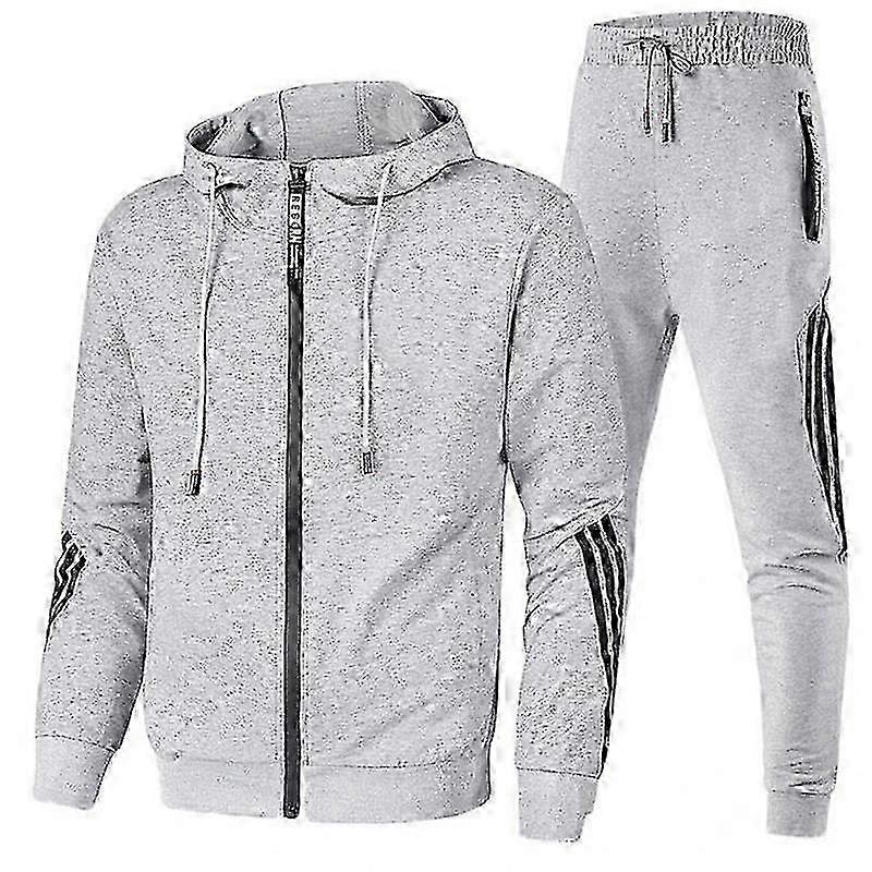 Groot formaat heren herfst- en wintermode casual trainingspak set jas joggingbroek 2 stuks sets