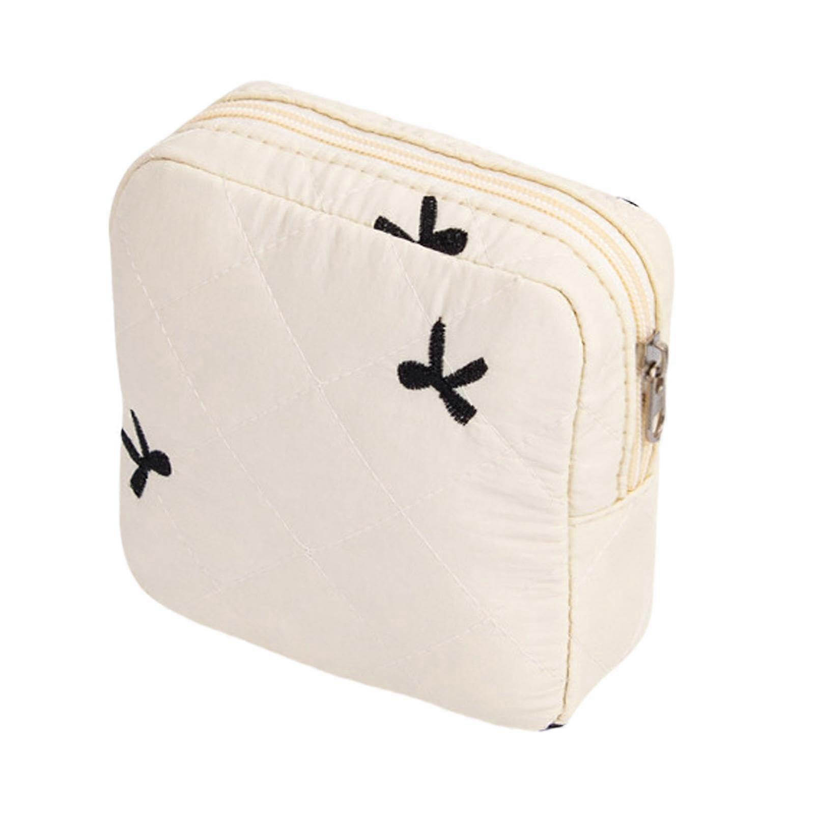 Menstrual Pad Storage Bag with Zipper – Portable Sanitary Napkin and Tampon Travel Pouch