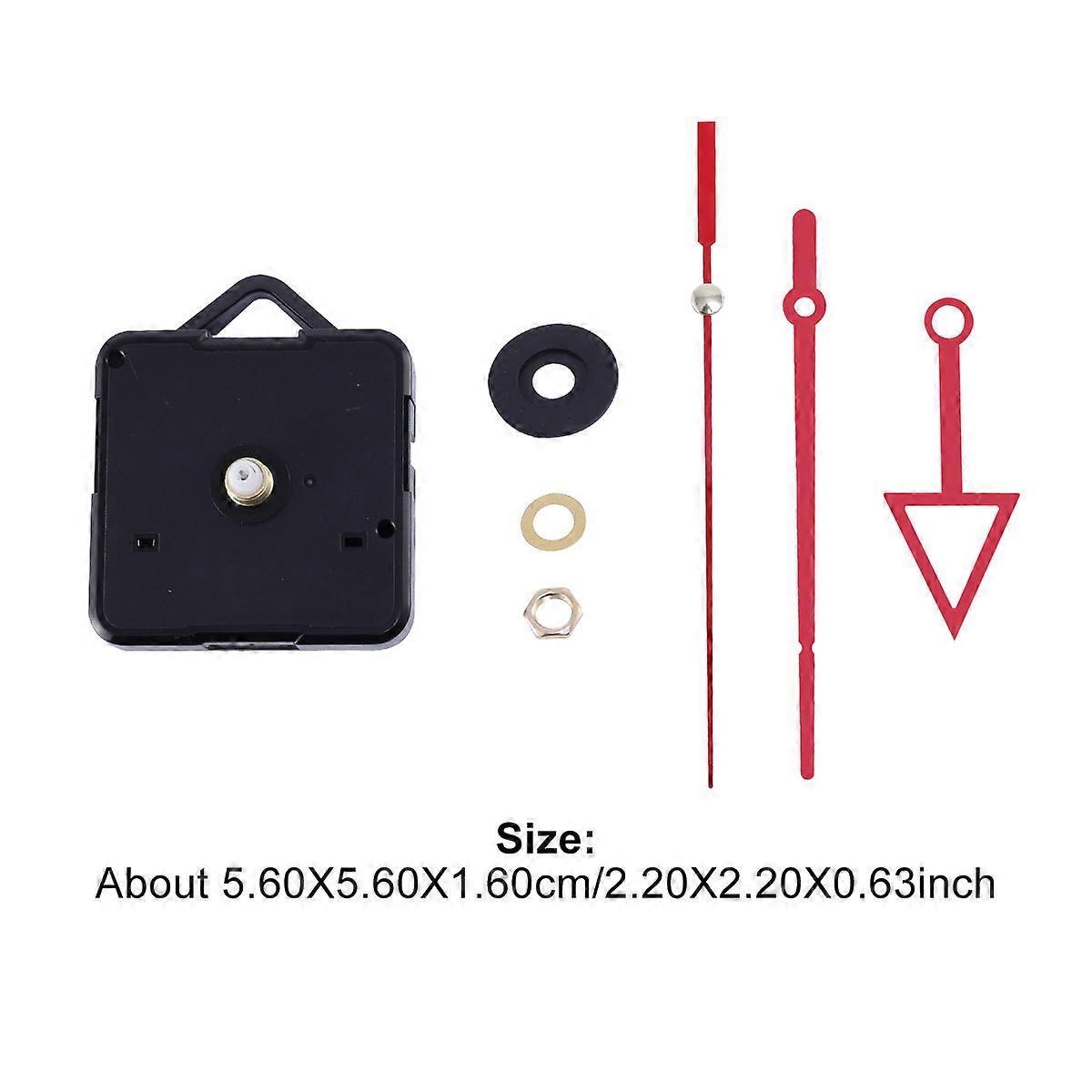 Clock Mechanism Wall Clock Components Precise Timekeeping Square Red 5.6x5.6x1.6cm 1Set