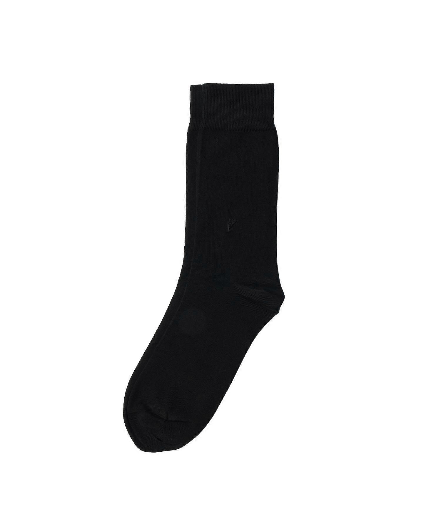 JAK Cotton Black Calf High Socks