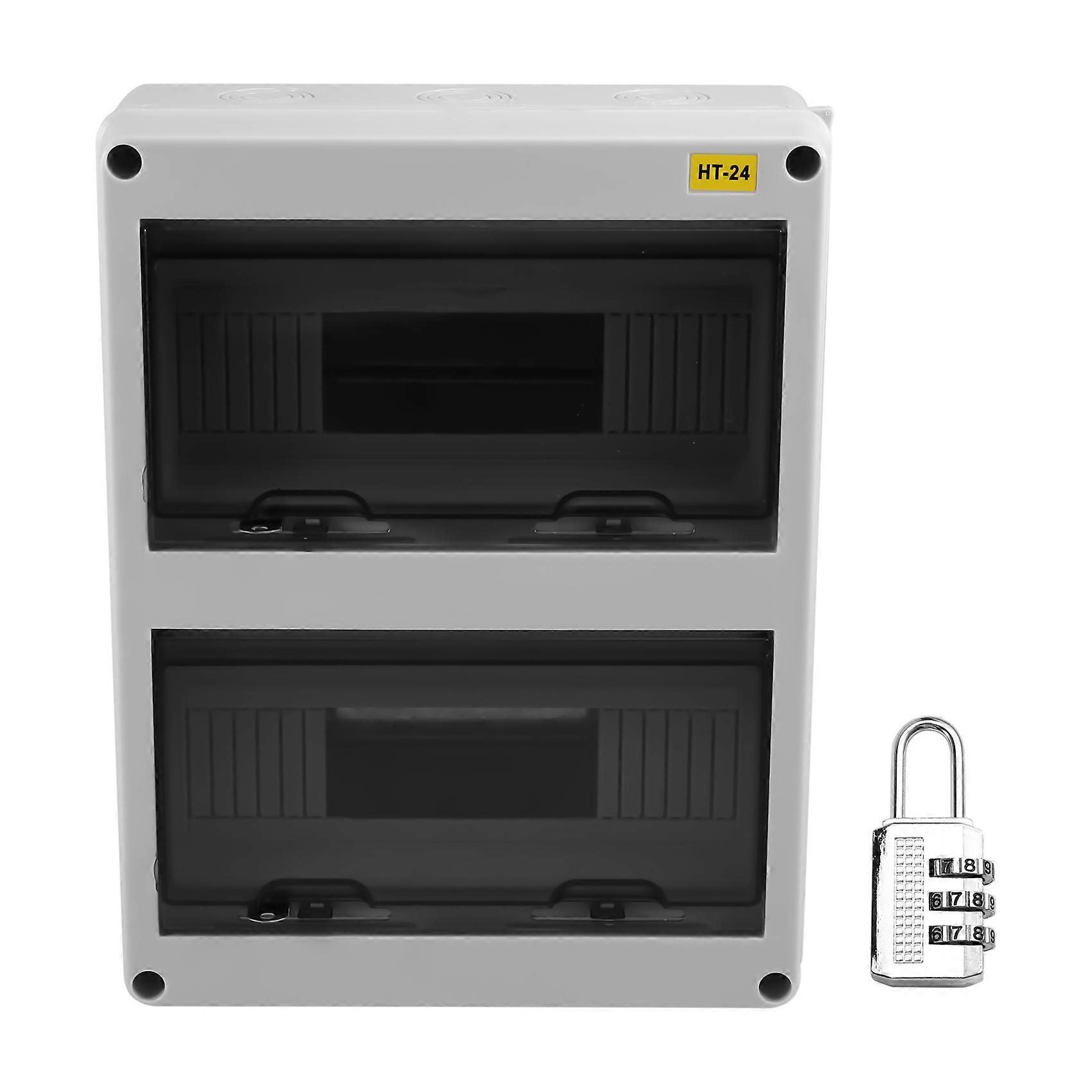 HT Series Junction Box 24WAY IP65 Waterproof Distribution Box Outdoor ABS Electrical with Lock for Circuit Breaker