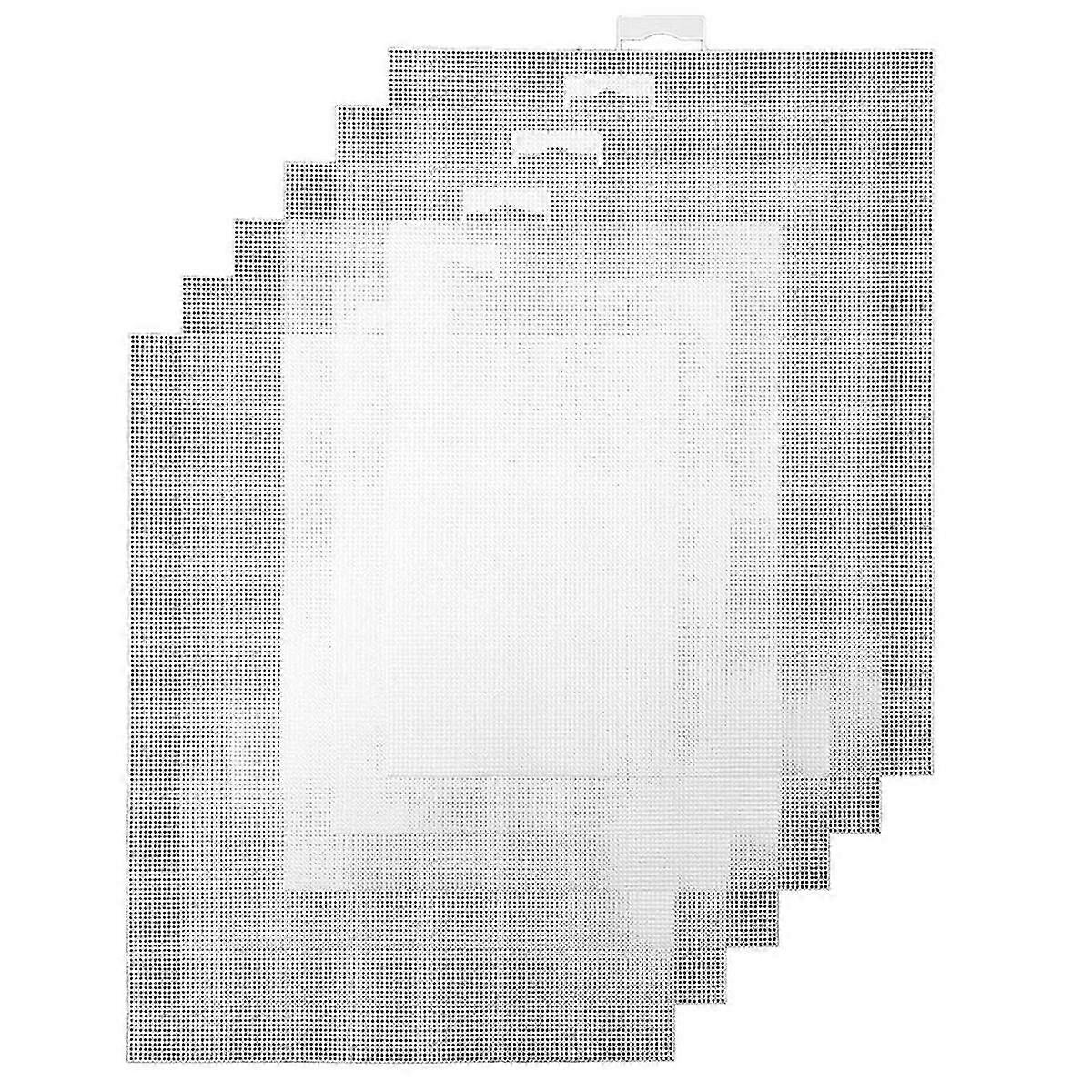 6 Pieces Plastic Canvas Sheets, Embroidery Eyelet Nets, Plastic Mesh Sheets for DIY Handmade Knitting Projects hwy
