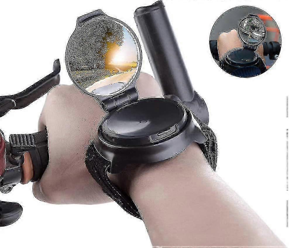 e Rearview Mirror For Cyclists, 360 Adjustable, Safety Wrist Mirror