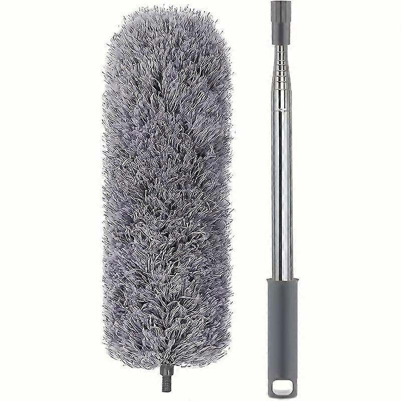 Extendable Microfiber Dusting Brush - Bendable Head,Reusable and Washable,Suitable for High Ceilings,Living Room,Bedroom,Bathroo