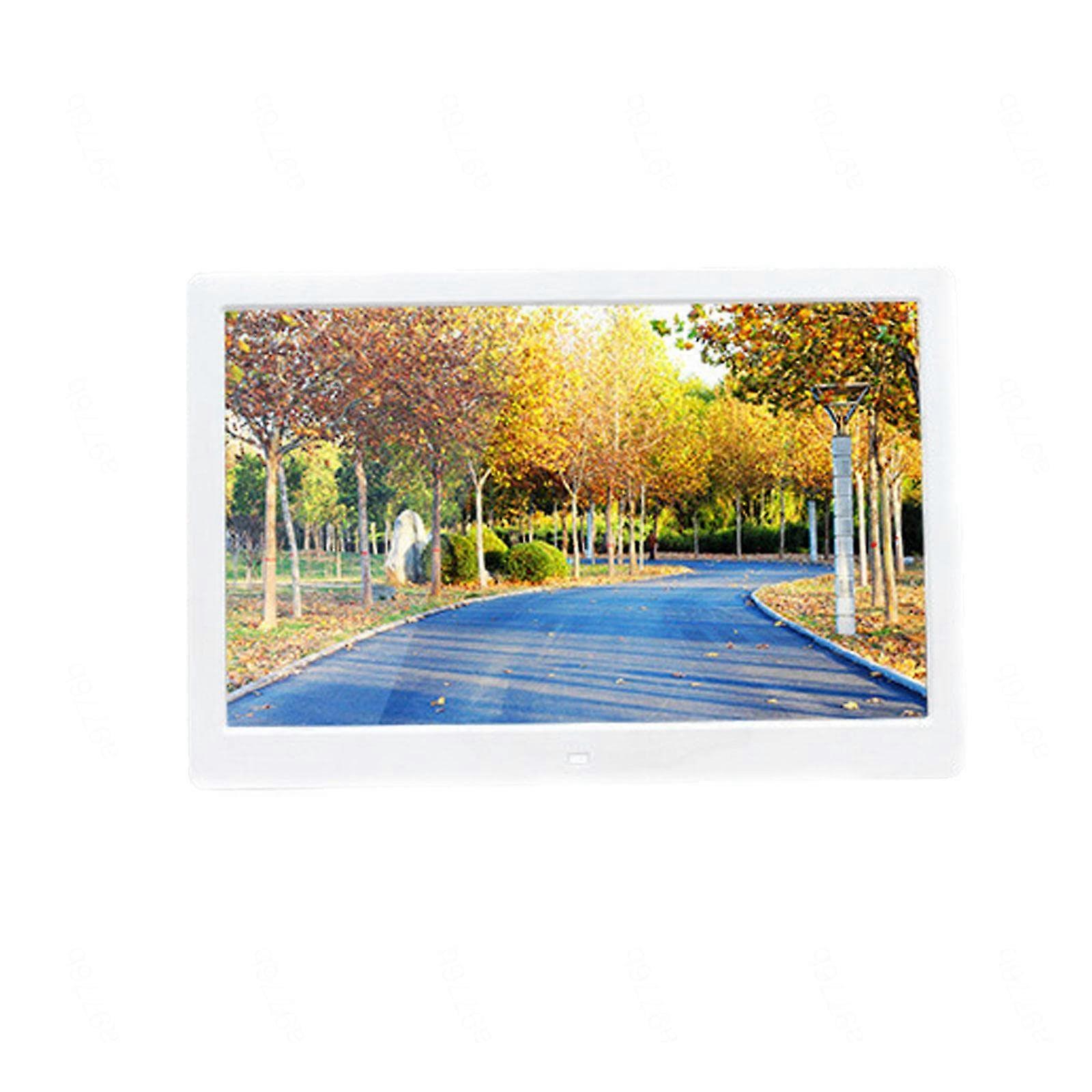 13 Inch Digital Photo Frame HD 1280x800 Electronic Album with Auto Playback for Home Display White