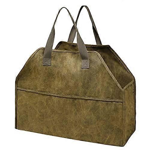 Firewood Carrier Tote Bag, Large Capacity Heavy Duty Canvas, Ergonomic Handles for Camping and Fireplace