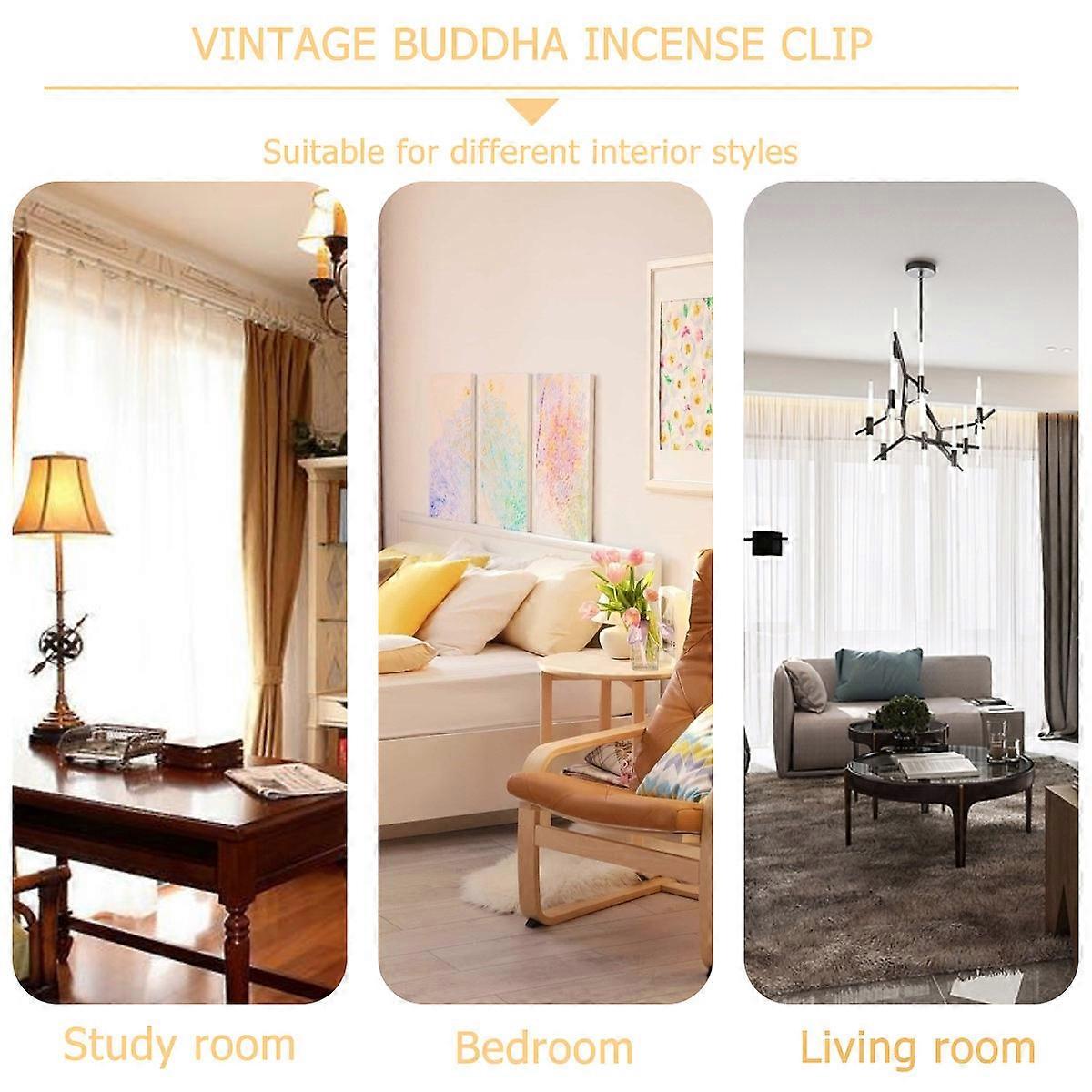 Unique Flower Coil Burner Classic -Plated Base Bedroom 2Pcs