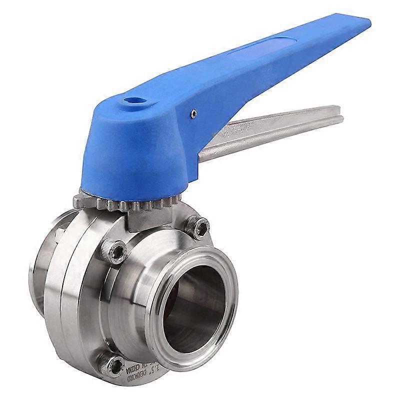 Butterfly Valve with Blue Trigger Handle Tri-Clamp(1.5 Inch)