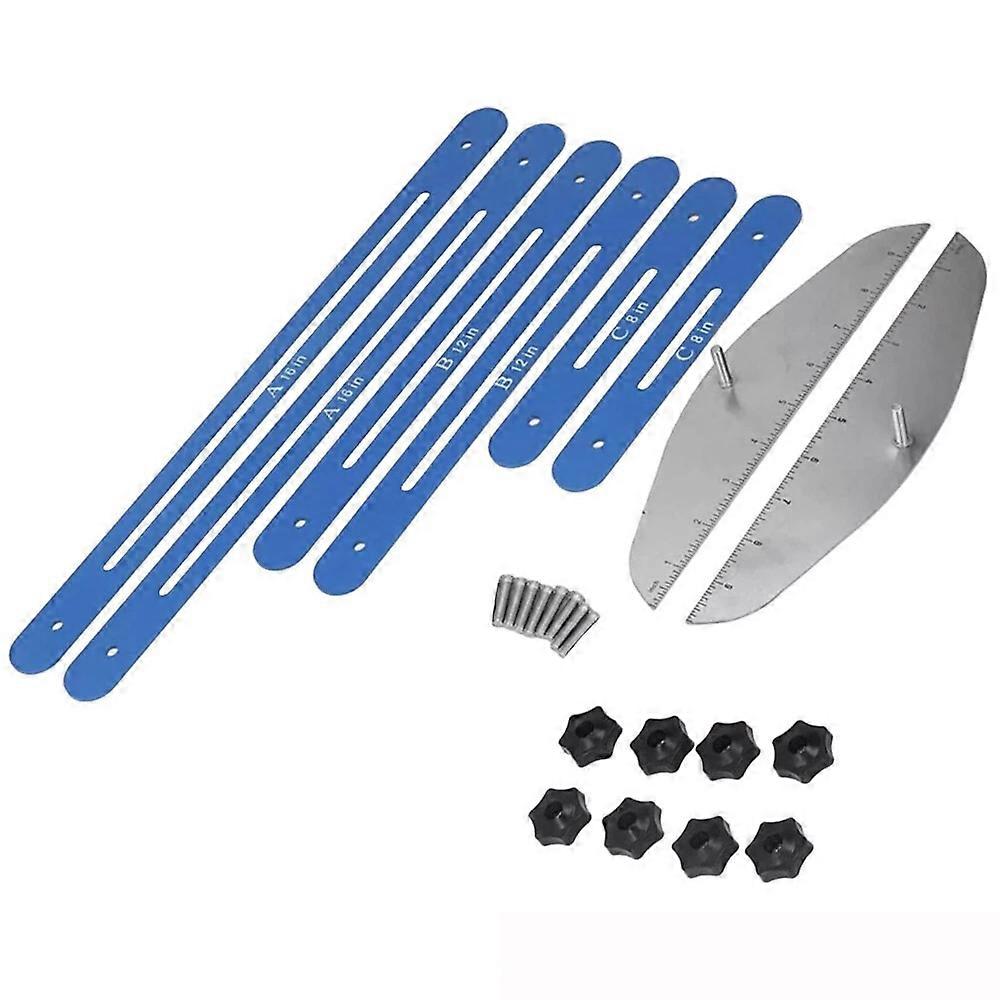 Stair Tread Template Tool Measuring Steps Risers Ruler Adjustable Gauge Jig Set
