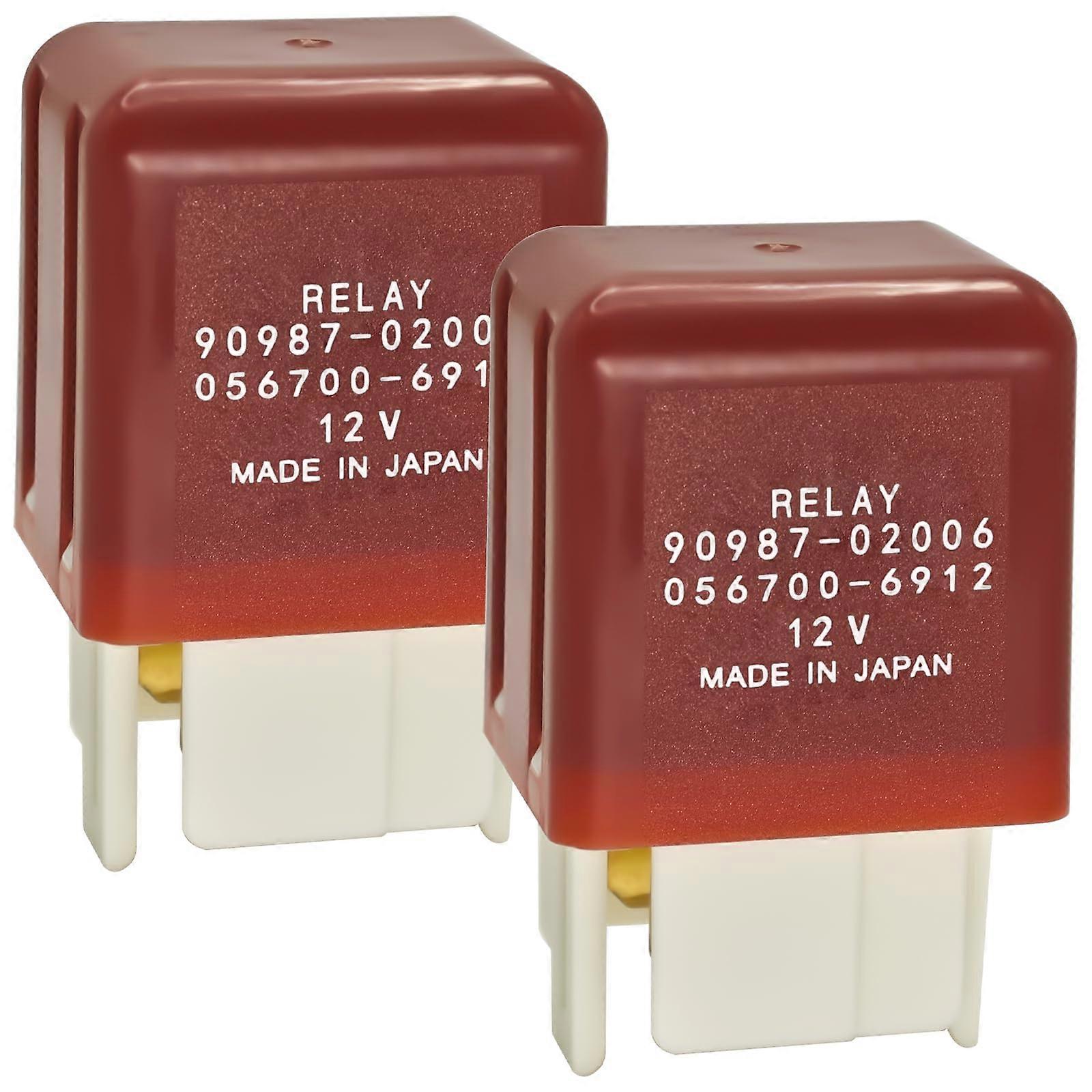12VDC 4 Pin Automotive Relay Pack of 2 PlugIn for Toyota Lexus Corolla Camry RAV4