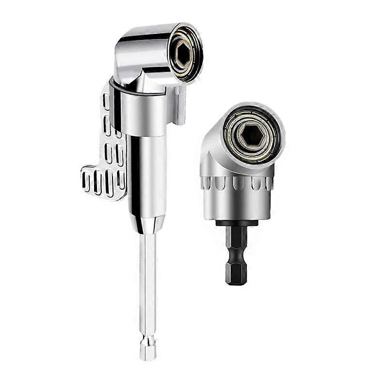 Right Angle Drill Attachment with Multi-function Bend Screwdriver Bit,105 Degree Right Angle Drill Adapter,1/4" Hex Shank Corner Tool Screw 