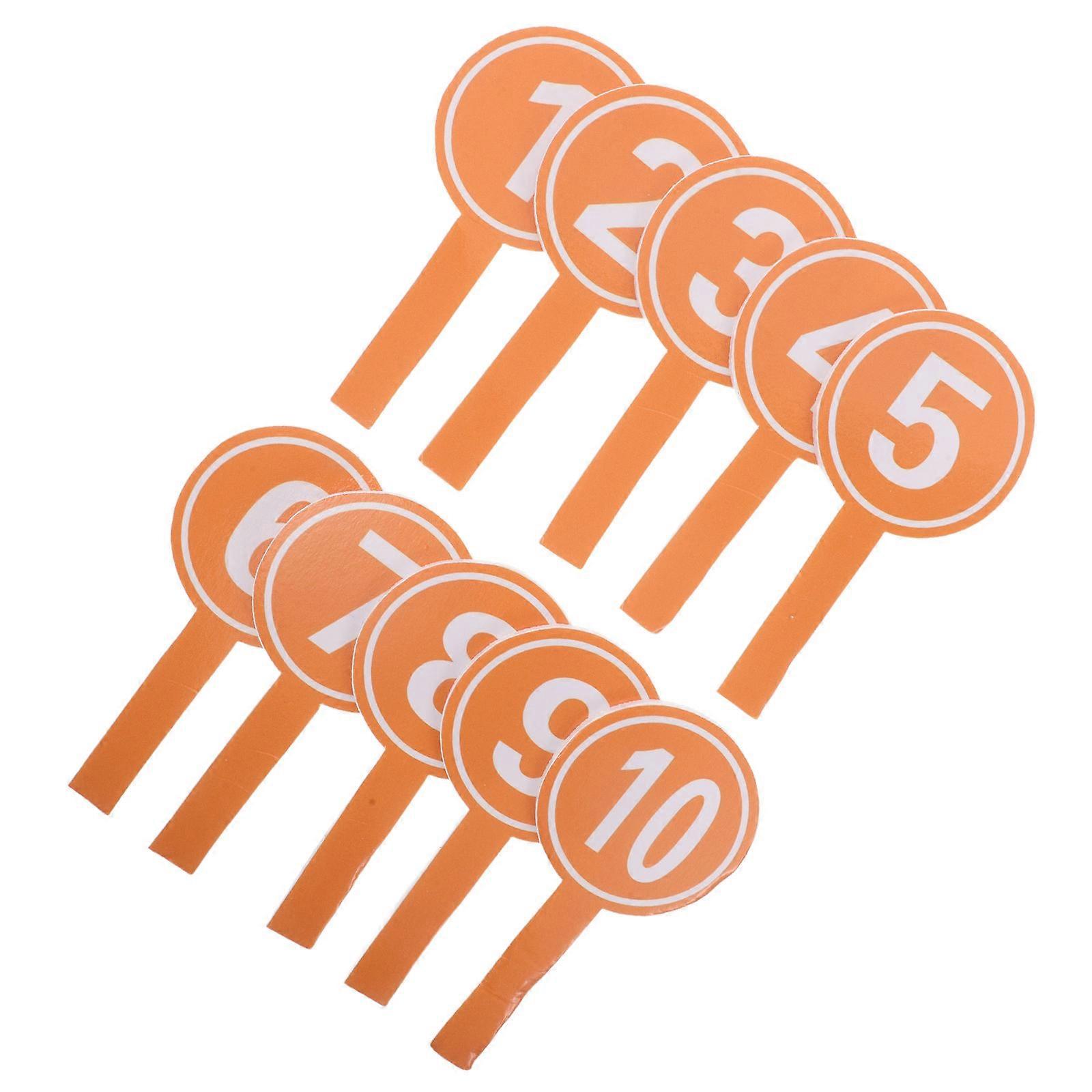 Competition Scoring Paddles Handheld Boards for Voting 10Pcs Orange Foam