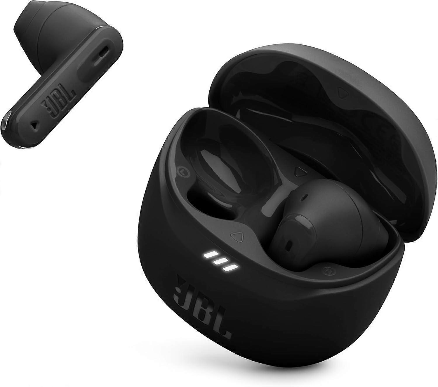 JBL Vibe Beam True Wireless Earbuds with JBL Deep Bass Sound, Bluetooth 5.2, Hands-Free Calling, and up to 32 Hours of Battery Life (Black)