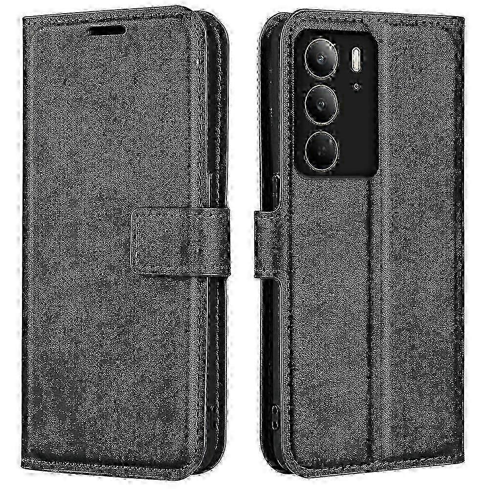 Compatible Realme C75 Stand Case Anti-scratch Calf Texture Leather Phone Cover