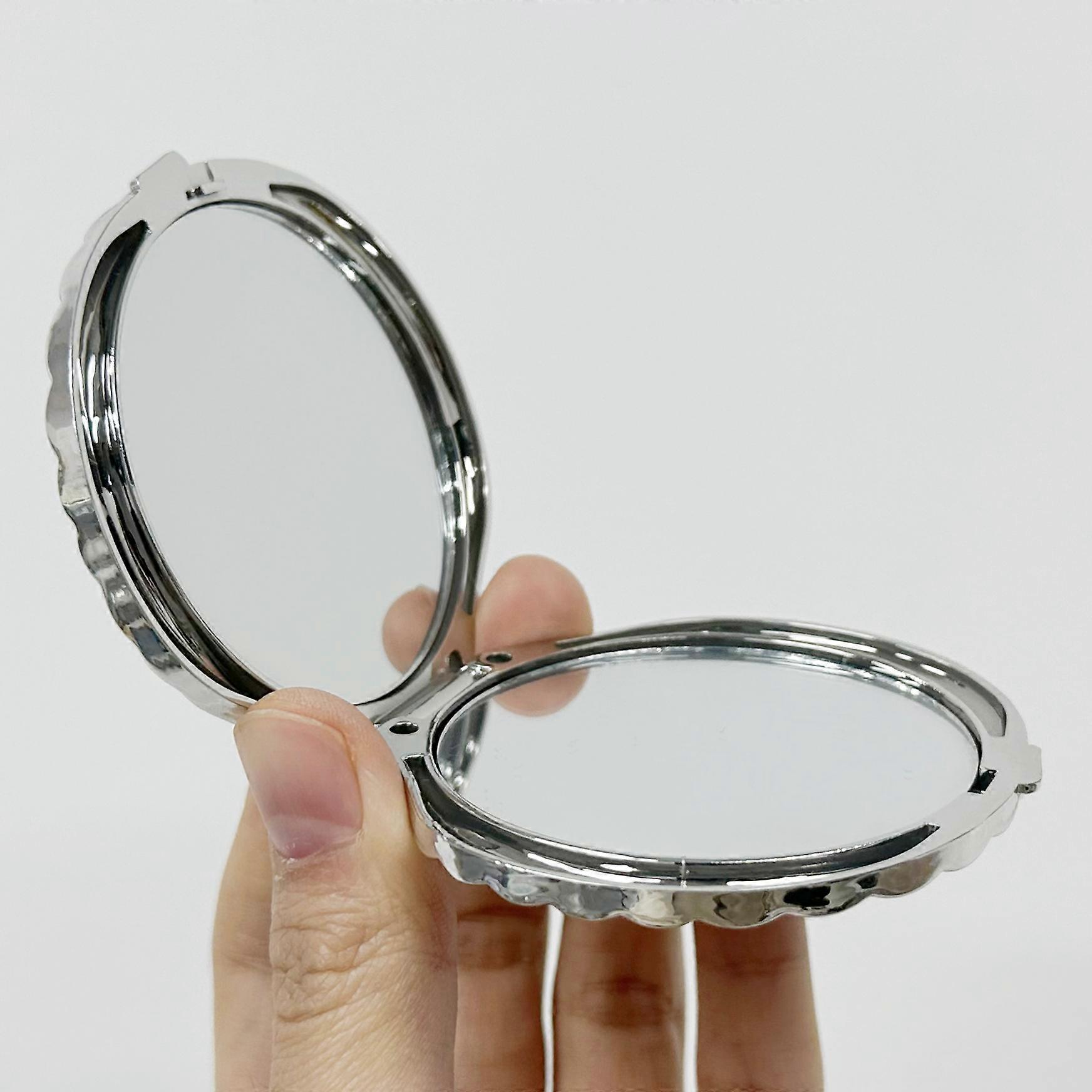 Shell Shaped Folding Makeup Mirror Electroplating Plastic Silver and Gold Shell Mirror