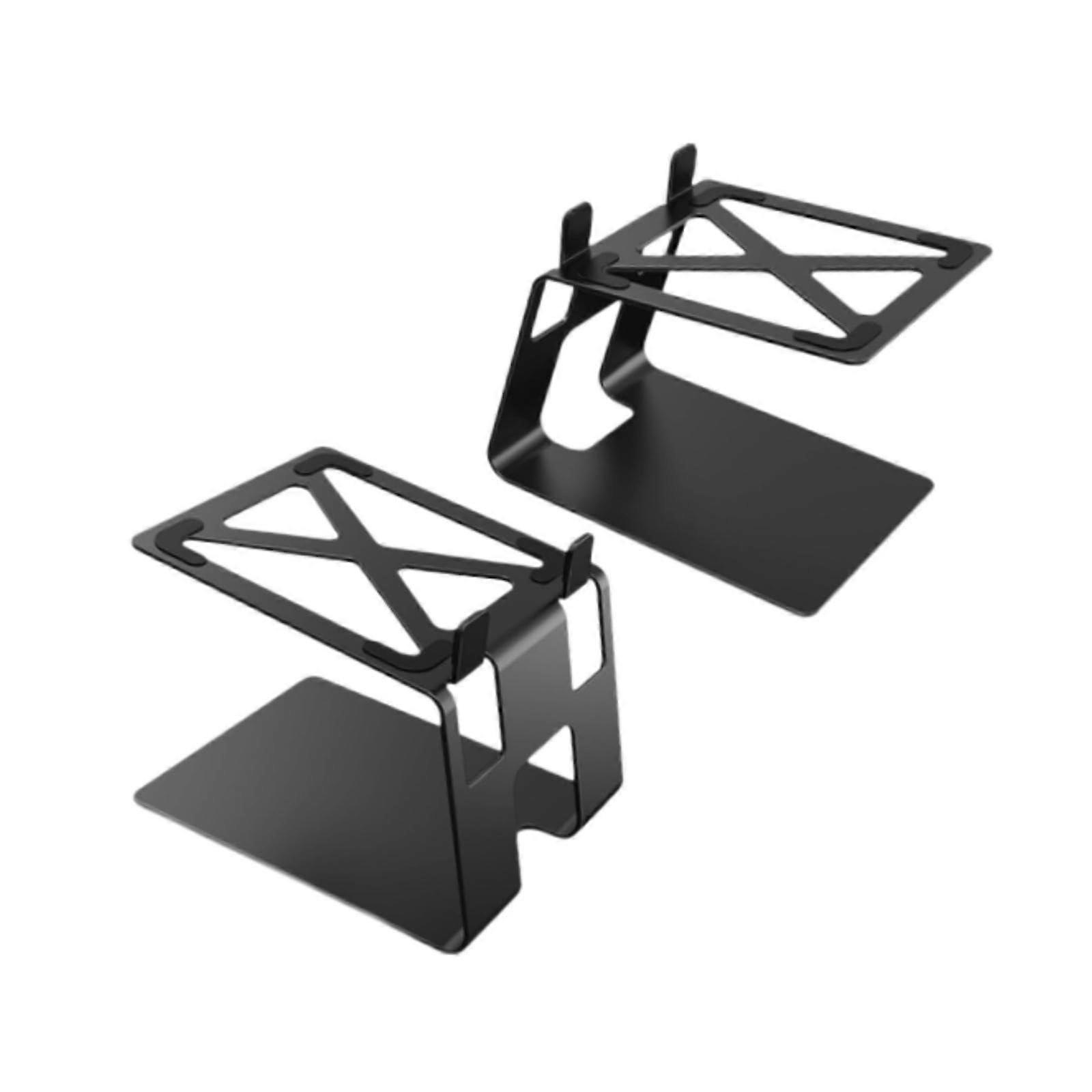 2 Heavy Duty Metal Desktop Speaker Stands with Stable Base, Adjustable Tabletop Audio Stands Style C