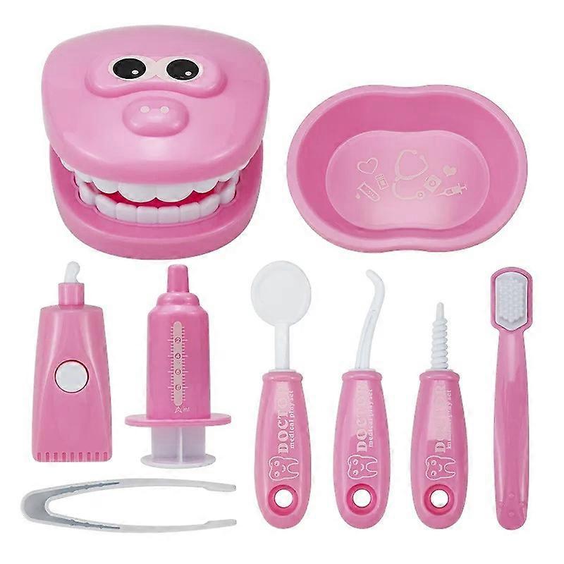 9 pi��ces ensemble de jeu de simulation dentaire Kit de jeu de dentiste ��ducatif pr��scolaire avec mod��le de dents Kit de jeu de simulation am