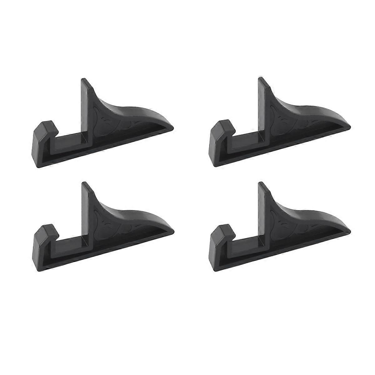 4PCS Small Plastic Photo Display Stand with Stable Support for Desktop Frames and Plaques Black